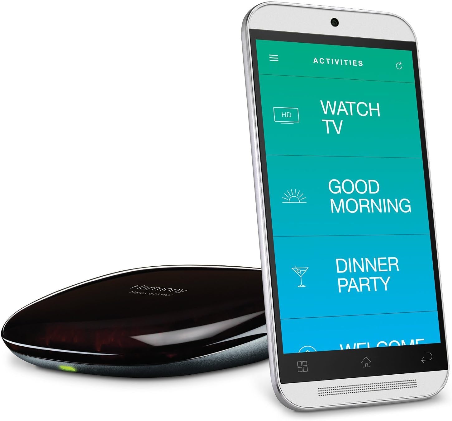 logitech 915-000238 Harmony Home Hub for Smartphone Control of 8 Home Entertainment and Automation Devices (Renewed)