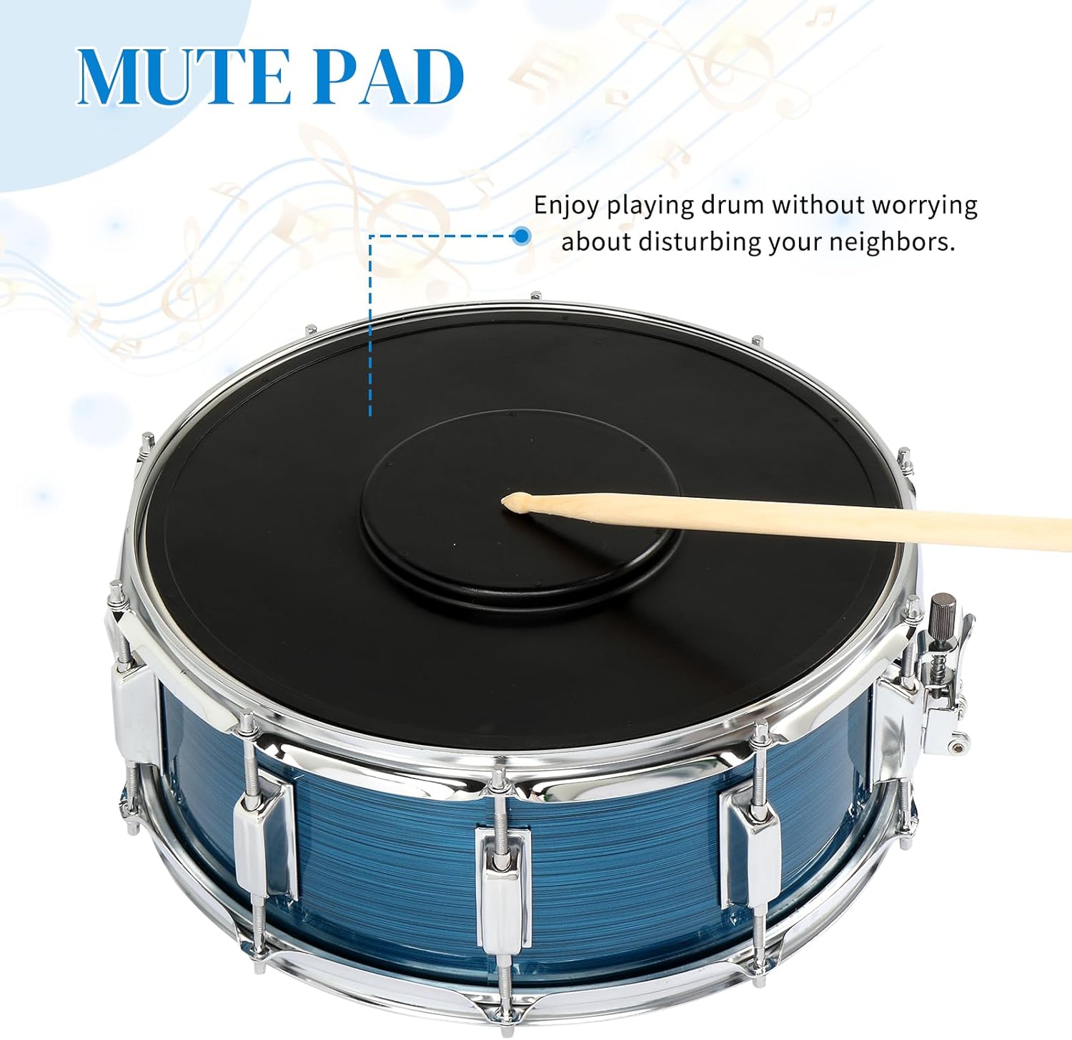 Ktaxon 14 x 5.5 inches Snare Drum Set, Marching Snare Drum Kit for Students Beginners, Comes with Stand Sticks, Key, Bag, Mute Pad and Adjustable Straps (Blue)