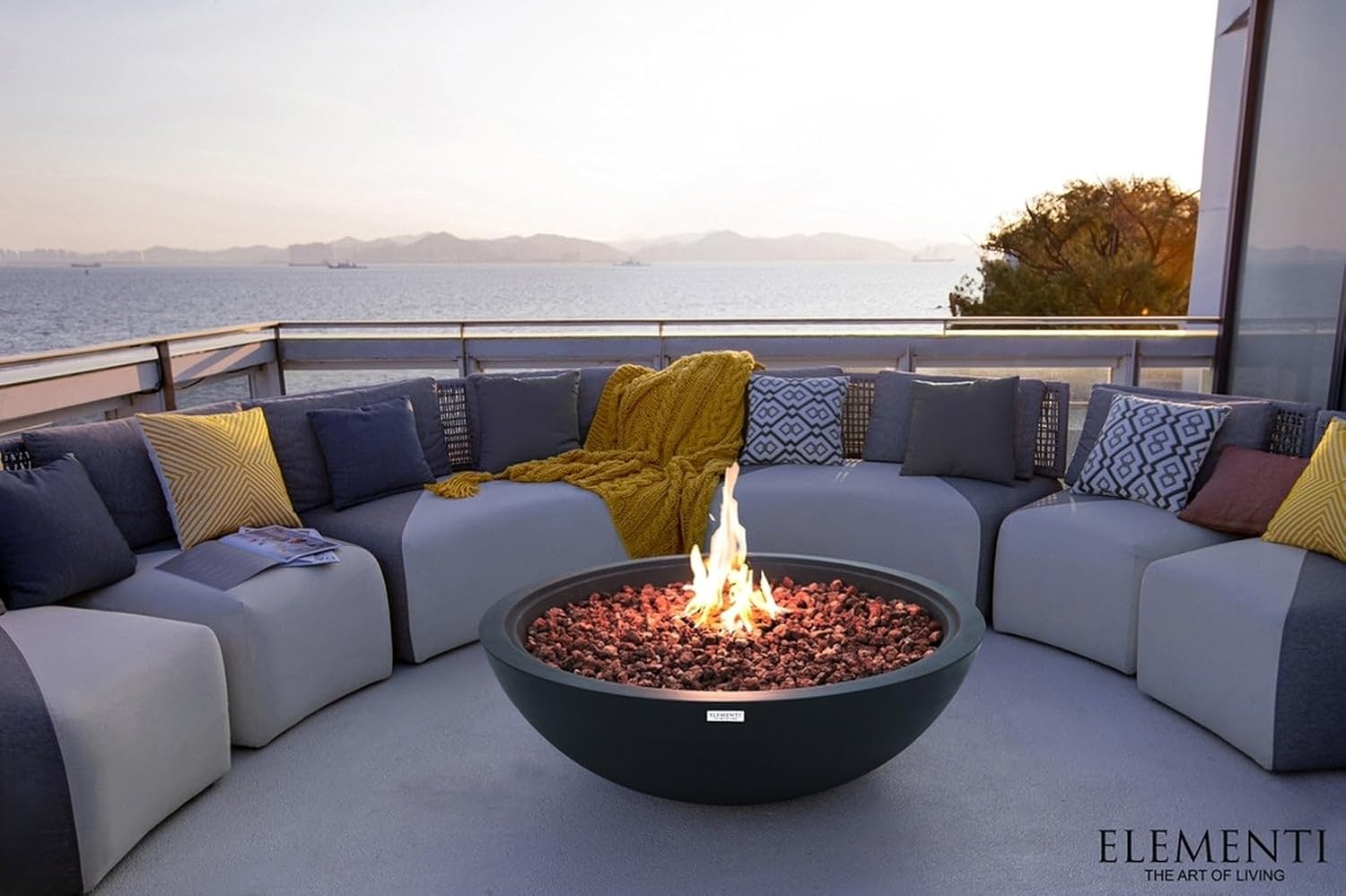 Envelor Rose Bowl Concrete Fire Pit 48