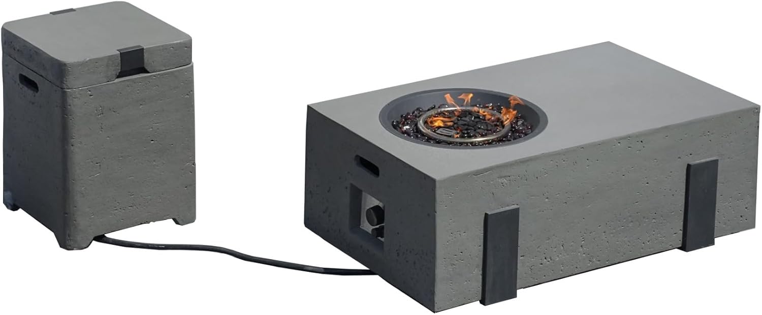 Direct Wicker Mixed Colors Aluminum 4-Person Outdoor Seating Group with Cushions and Firepit