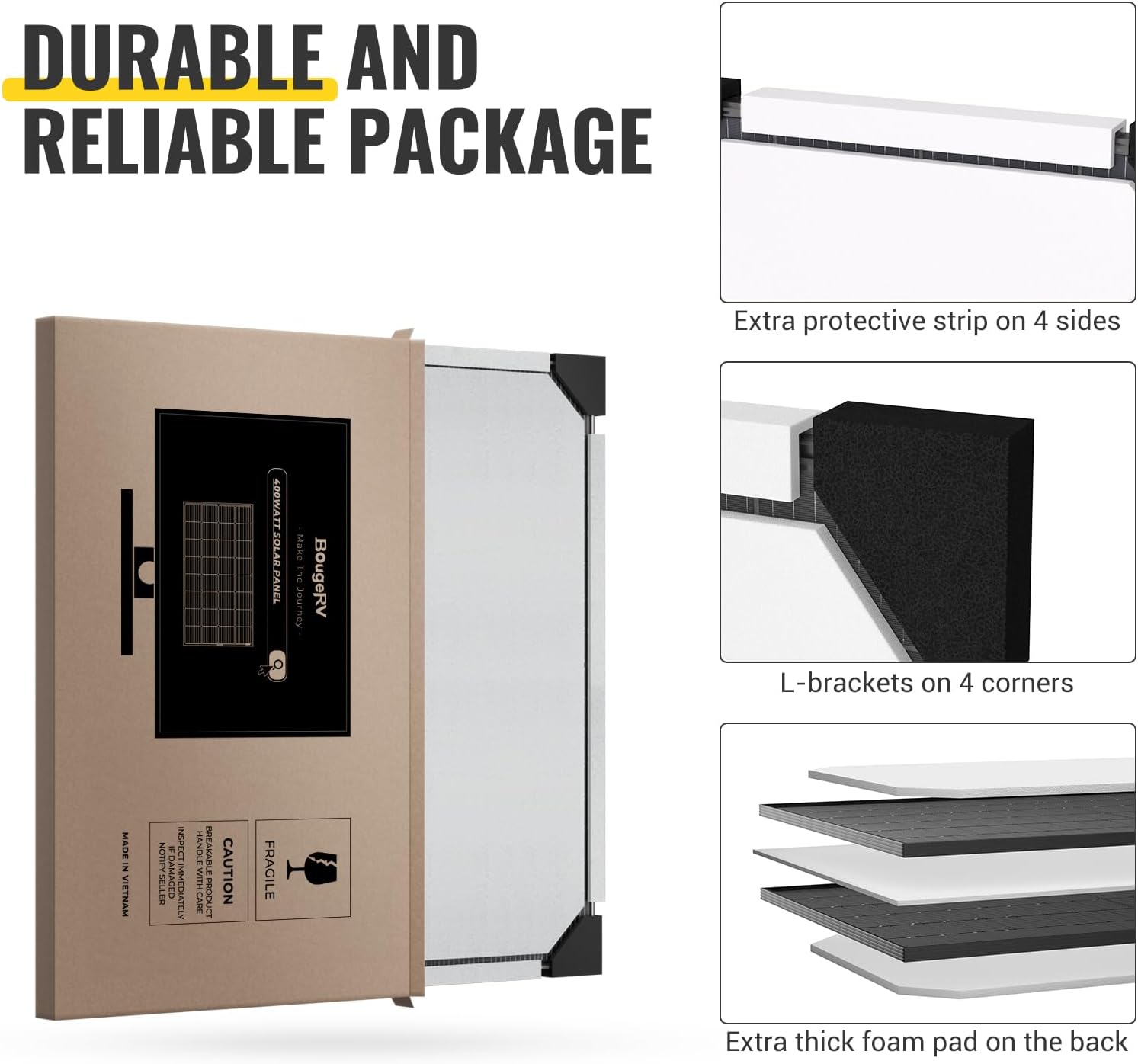 BougeRV Bifacial 800 Watts 10BB Solar Panel, 23% Efficiency All Black Design Monocrystalline Technology Work with 12 Volts Charger for RV Camping Home Boat Marine Off-Grid (BIFACIAL 2PCS 400W)