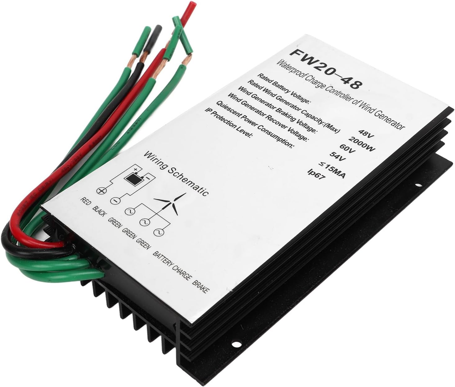 48V 2000W Wind Controller Wind Controller Aluminum Alloy Efficient Charging Multi for Harsh Environments