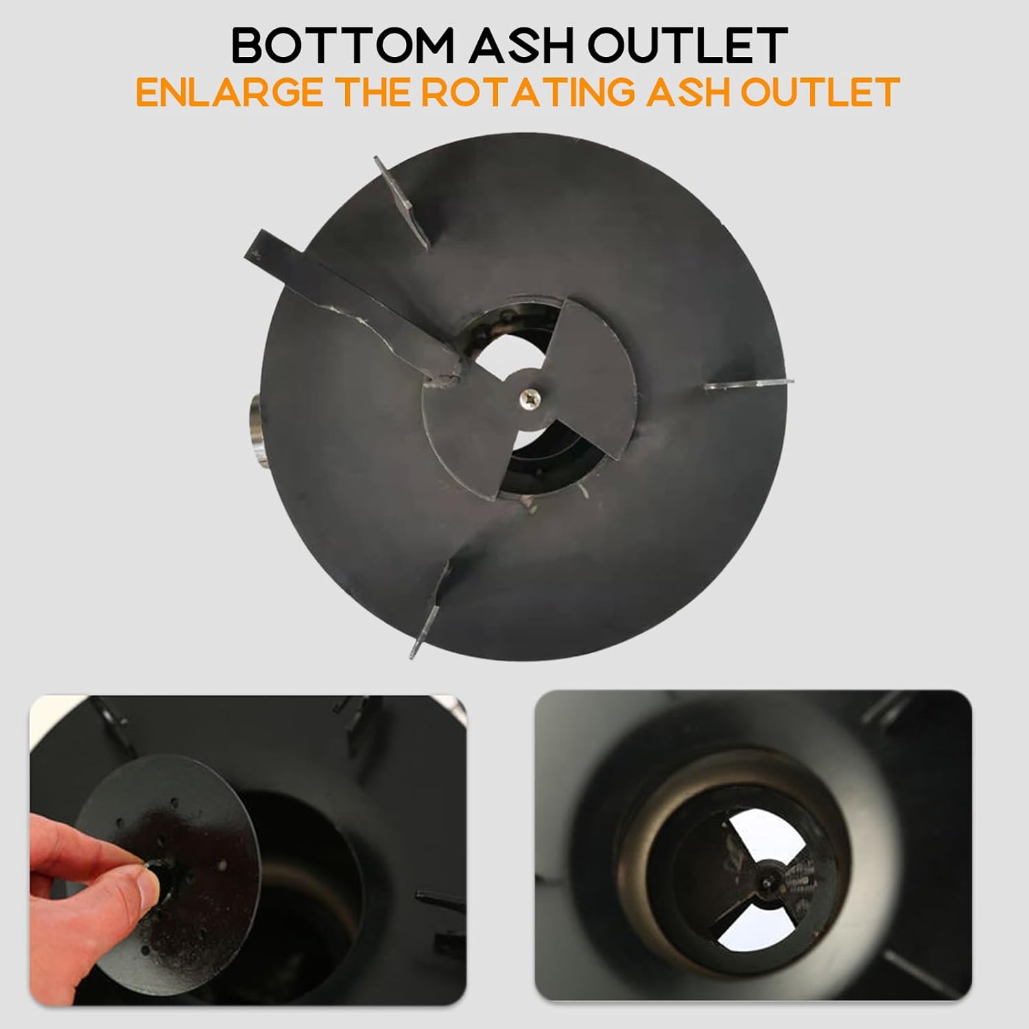 Portable Fire Pit for Camping Smokeless Firepit Outdoor Wood Burning Fire Pit with Wind Guard Blower und Ash Outlet Stainless Steel Wood Stove for Outside Patio Bonfire