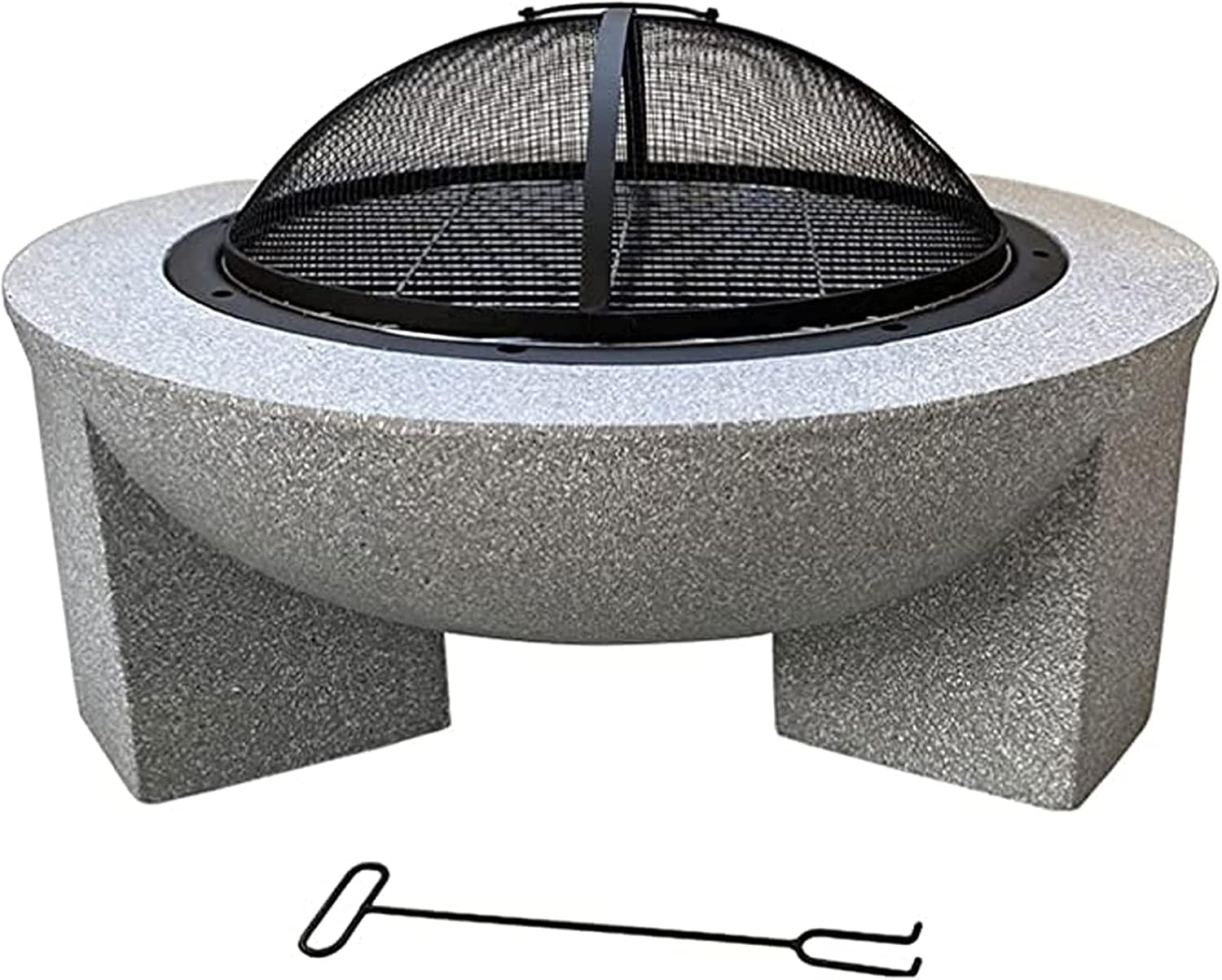 Outdoor Fire Pit Backyard Patio Garden Fireplace Wood Burning Fire Pit BBQ Grill Firepit Bowl with