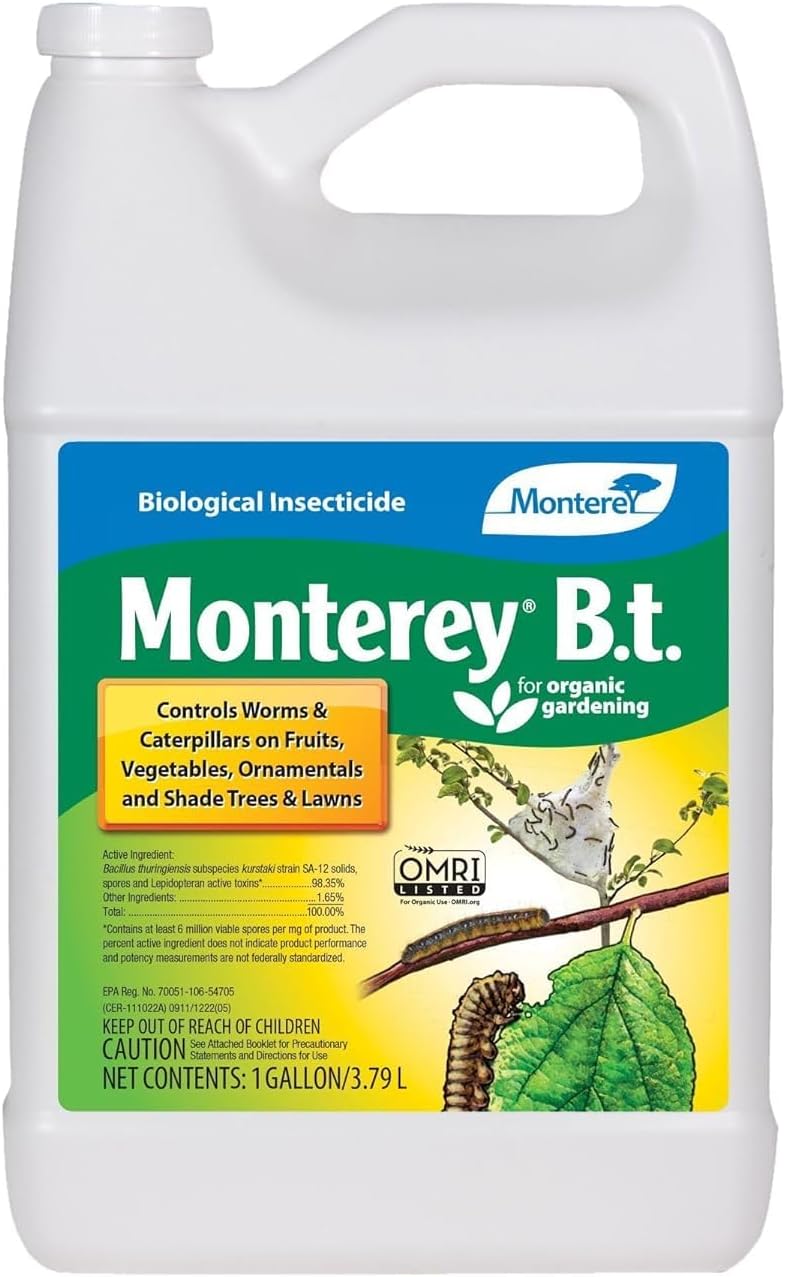 Monterey Bacillus Thuringiensis Biological Insecticide Concentrate Organic, 1 Gallon