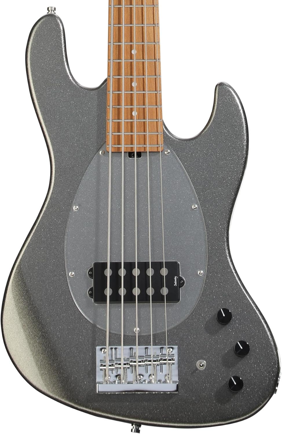 Sadowsky MetroExpress Vintage M 5-string Bass Guitar - Solid Silver Metallic, Roasted Maple Fingerboard