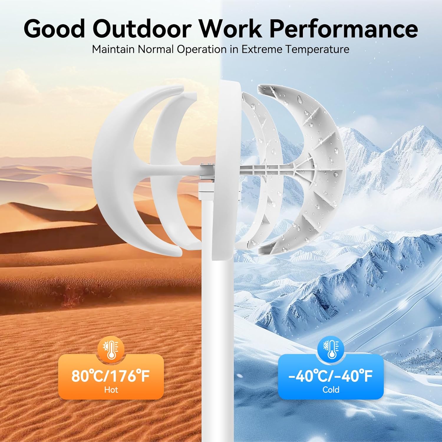 600W Wind Turbine Generator with 5 Blades - Lantern Shape, 6.56ft/s Start-up Speed, for Home, Boat & Solar Wind Hybrid Systems