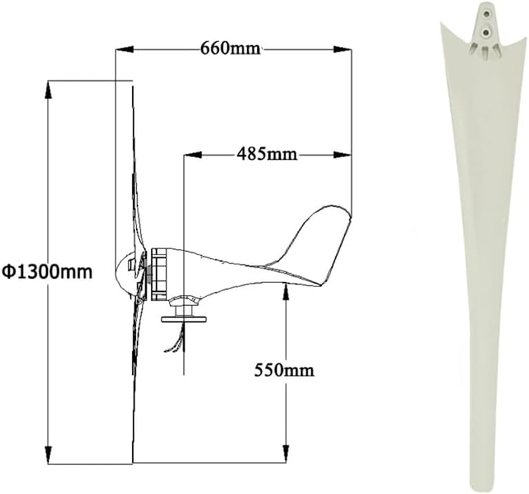 2000W-5000W 42.65Ft/S Vertical Axis Wind Turbine Generator Home Windmill Kit Hybrid Wind System with Controller for Home, Business