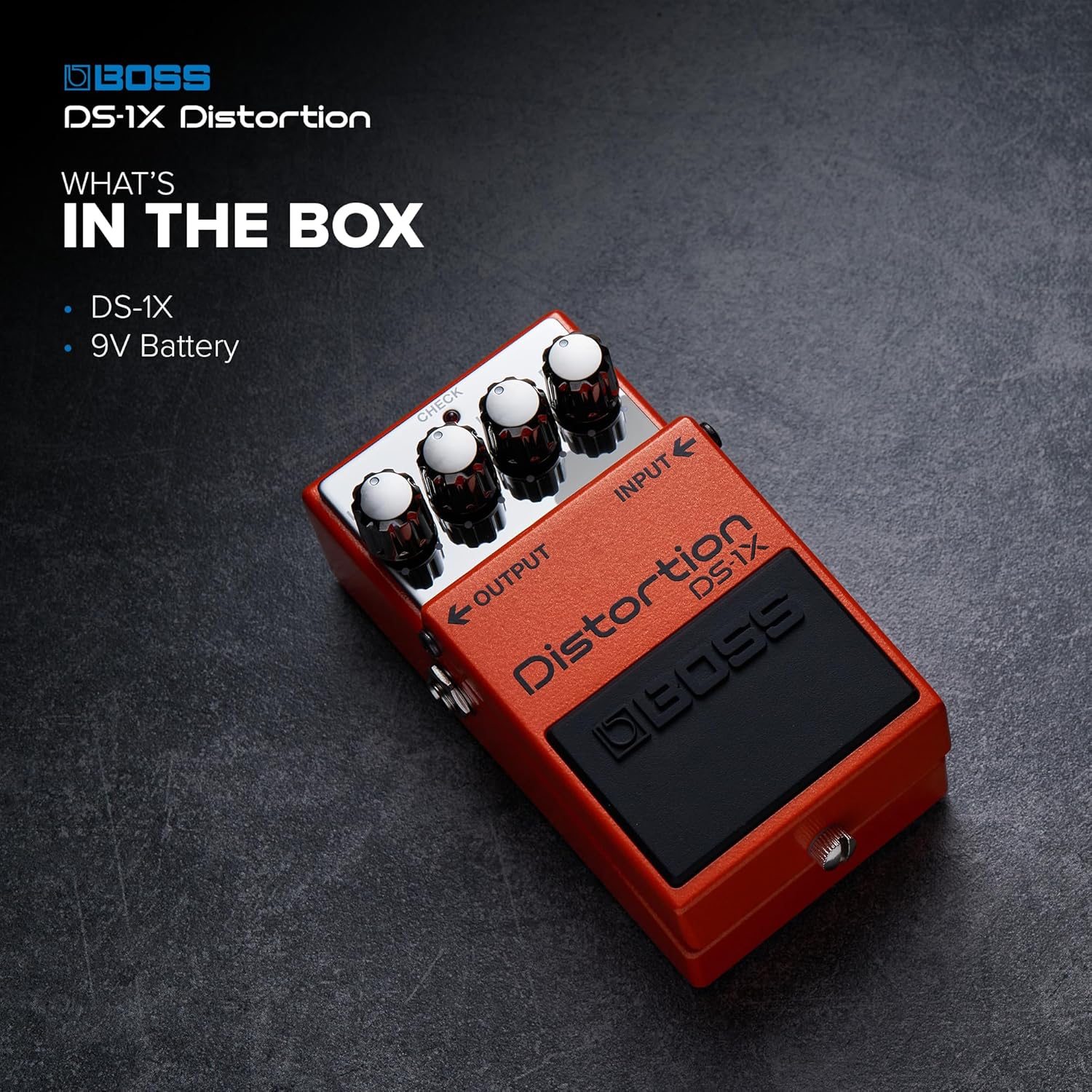 BOSS DS-1X Distortion | Advanced Guitar Effect Pedal Powered by MDP Technology | High-Def Distortion for Modern Players from Crunch to Mega-Gain | Powerful Real-Time Processing | 5-Year Warranty