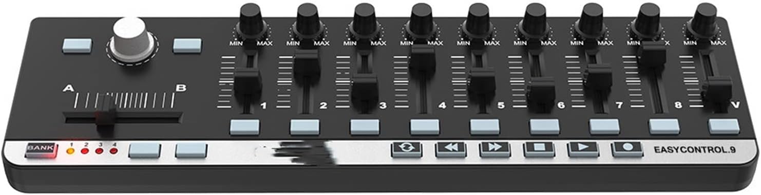 Keyboard Piano 9 MIDI Keyboard Portable Mini USB 9 Slim-Line Control Professional MIDI Controller