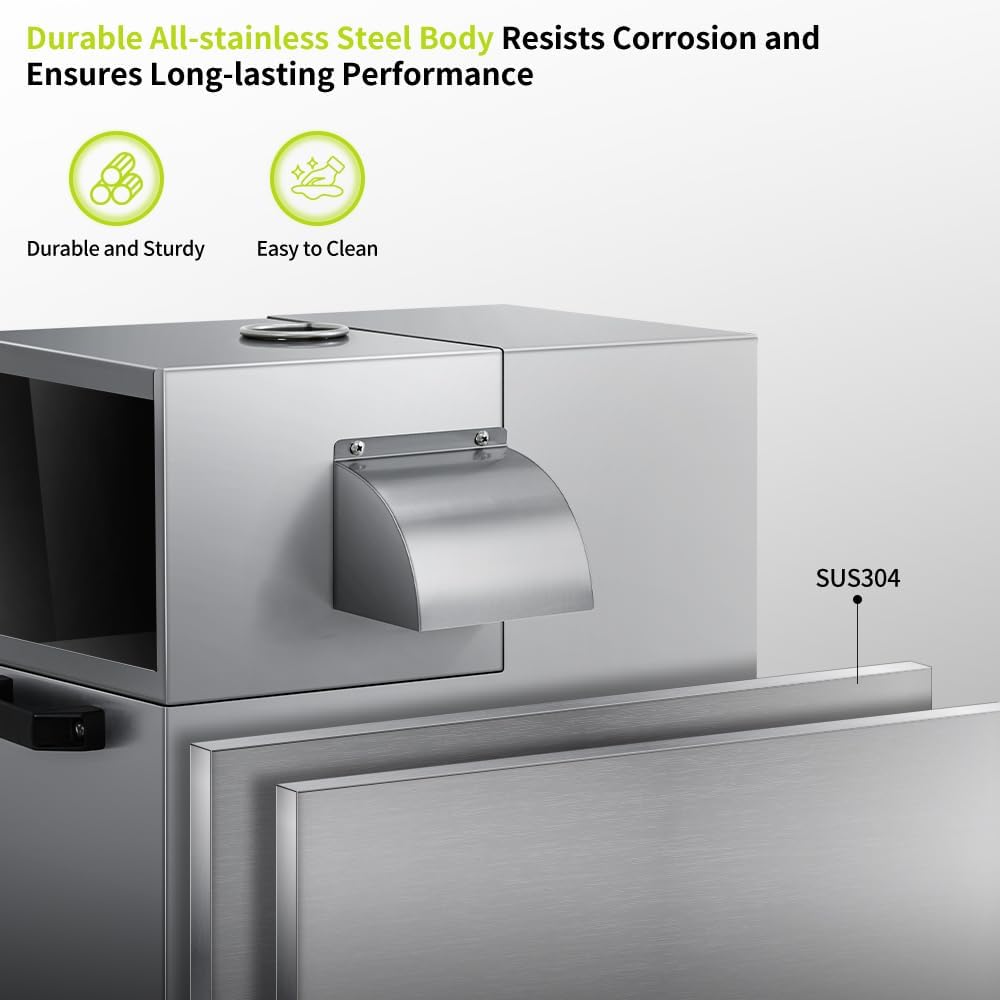 BOOROS Commercial Sugar Cane Juicer Machine 1100W Electric Sugarcane Juicer 4-Rollers Sugar Cane Machine With 661 Lbs/h Working Efficiency for Restaurants,Hotels,Snack Bars,110V