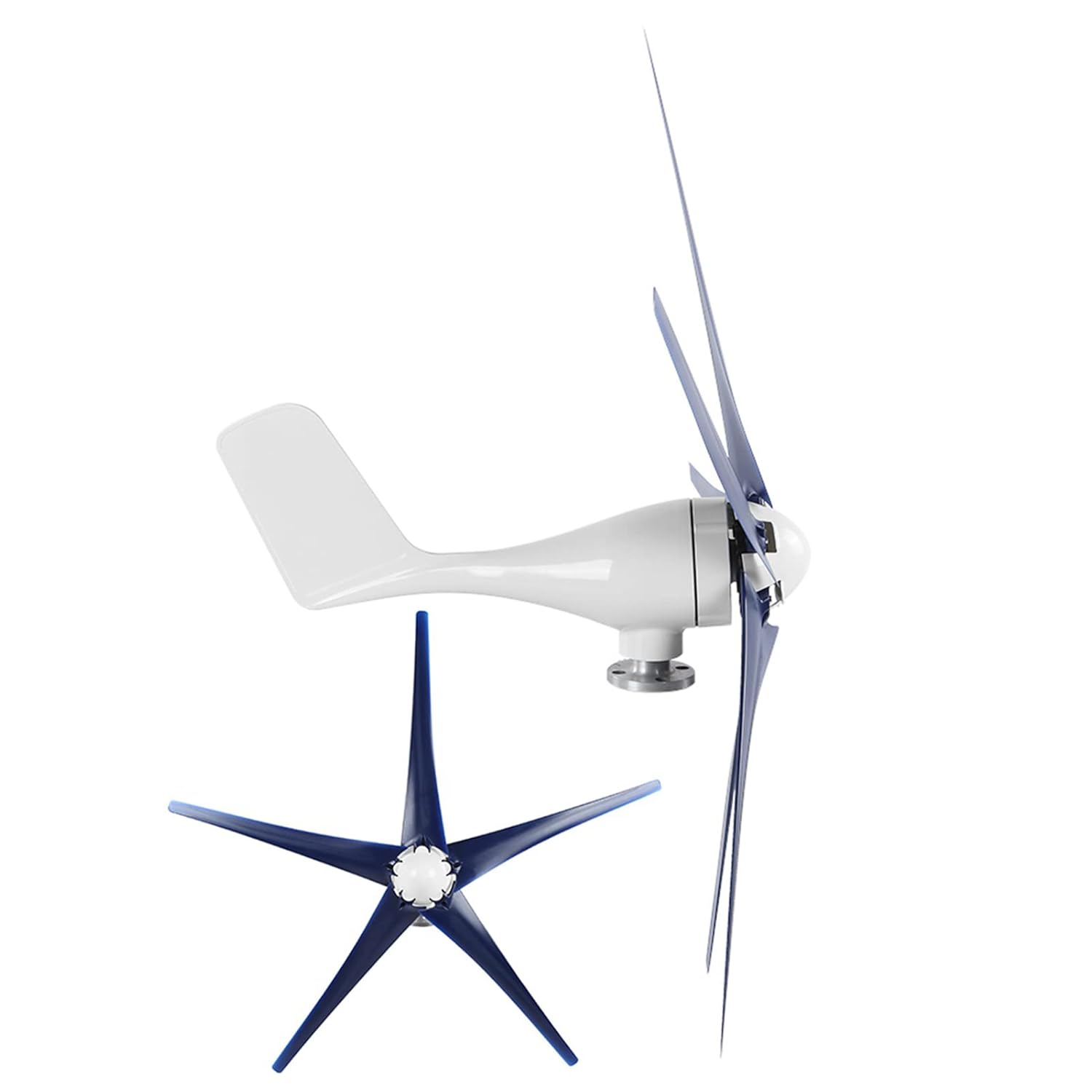 Wind Generator Windmill Generator 1600W 5 Blade Small Wind Turbines Kit with 3 Phase AC Permanent Magnet Synchronous Electricitygenerator (12V)