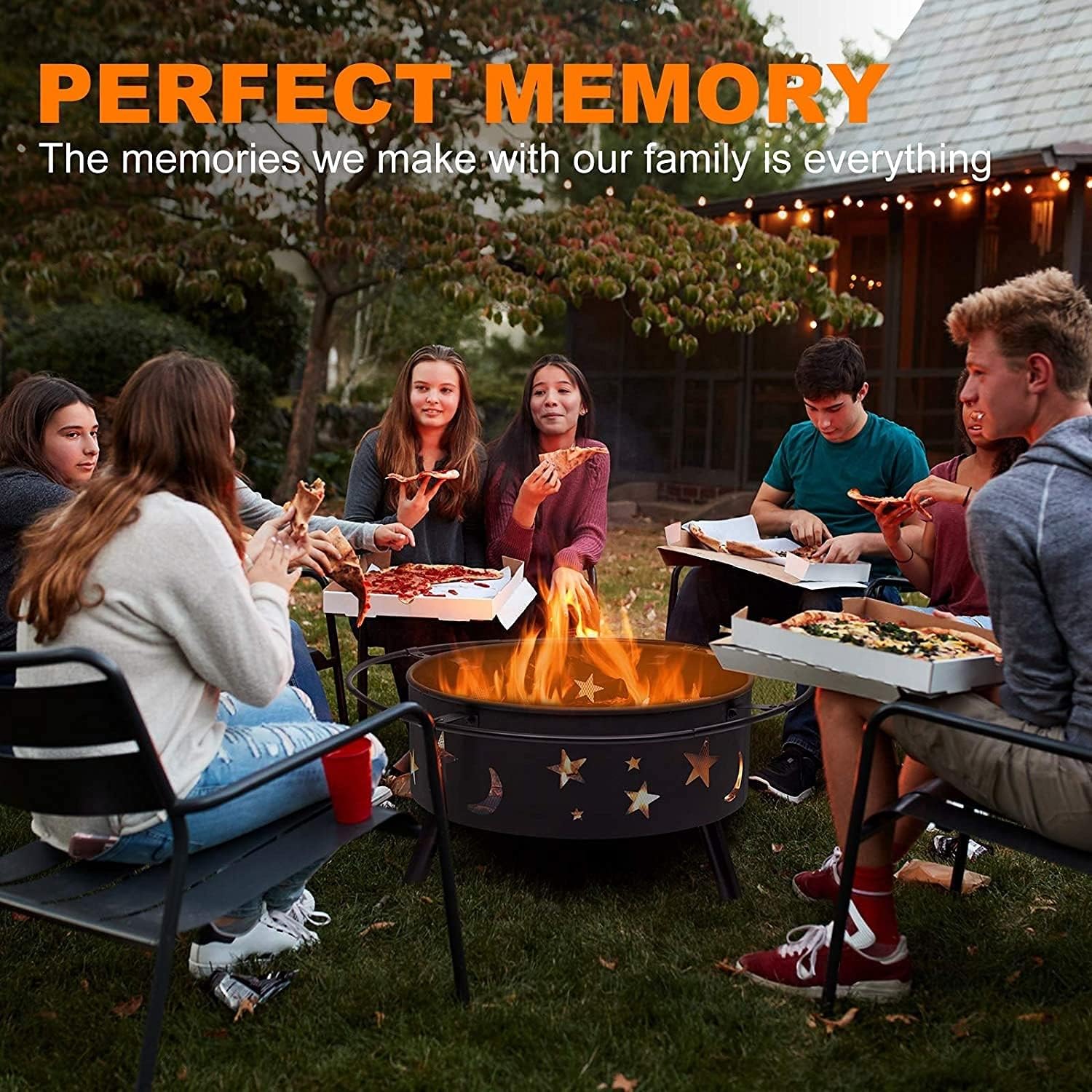 Fire Pits & Bowls, Smokeless Heating Basin w/Spark Screen, Wood Burning Fireplace Stove, Barbecue BBQ Grill Firepit ?for Outdoor/Indoor