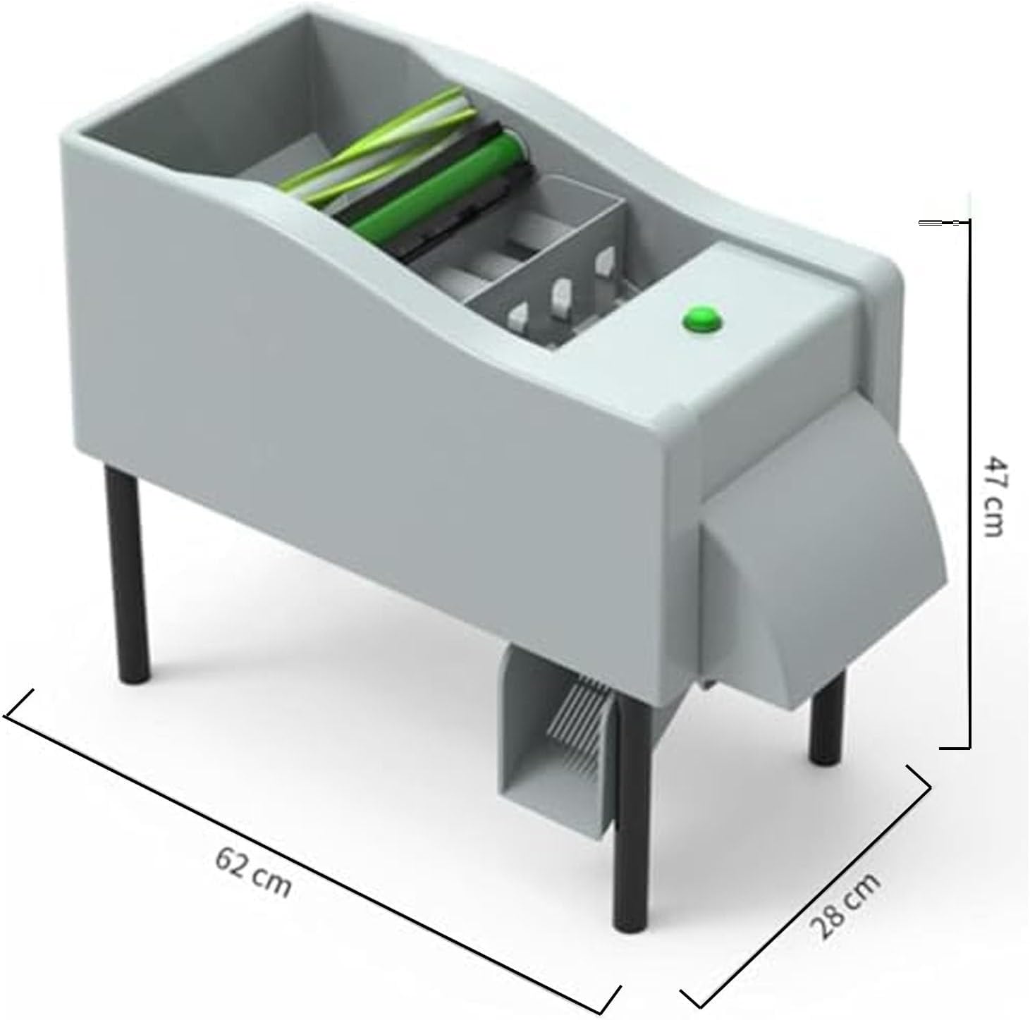 Commercial Pea Sheller Machine,Electric Bean Peeling Stripper with Double Drum,22lbs/H Output,Stainless Steel Semi-Automatic Sheller for Peas/Soy/Edamame