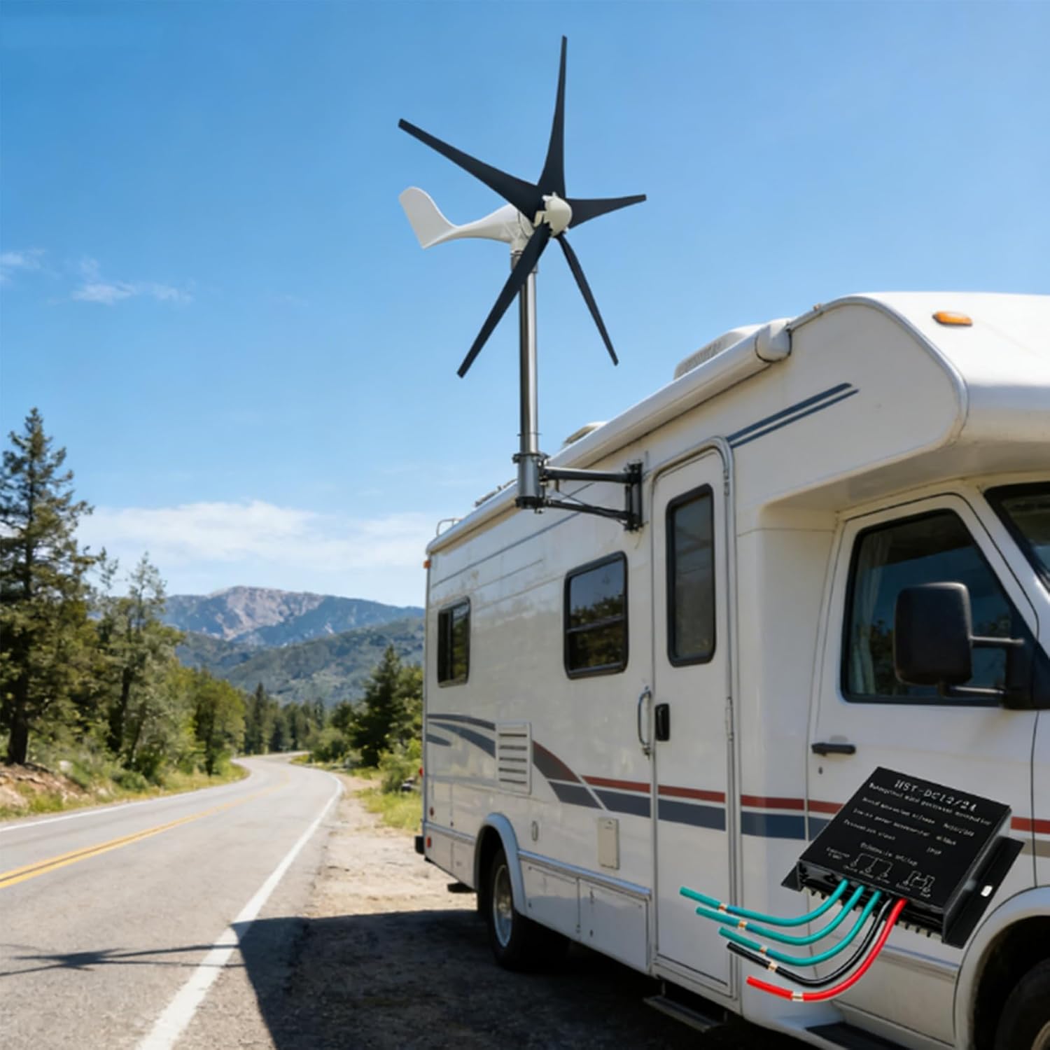 48v, 5 Blade Professional Wind Turbines 12V 24V 48V 220V Small Windmill Generator 100W-800W Industrial Solar and Wind Power Parts and Accessories (12V)