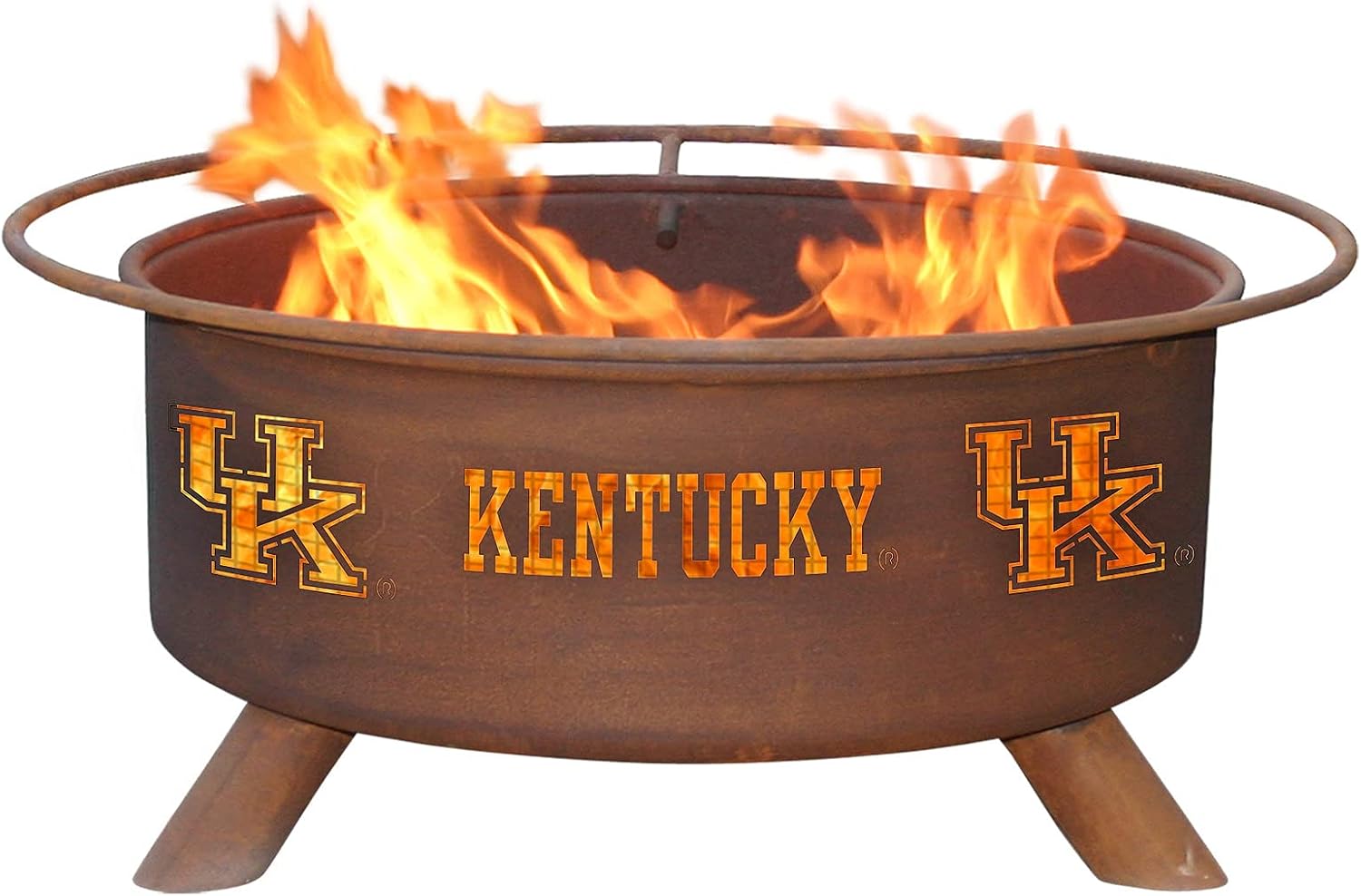 Patina Products F219 Kentucky Steel Outdoor Fire Pit - 24 x 24 x 11 inch - Natural Rust Patina Finish