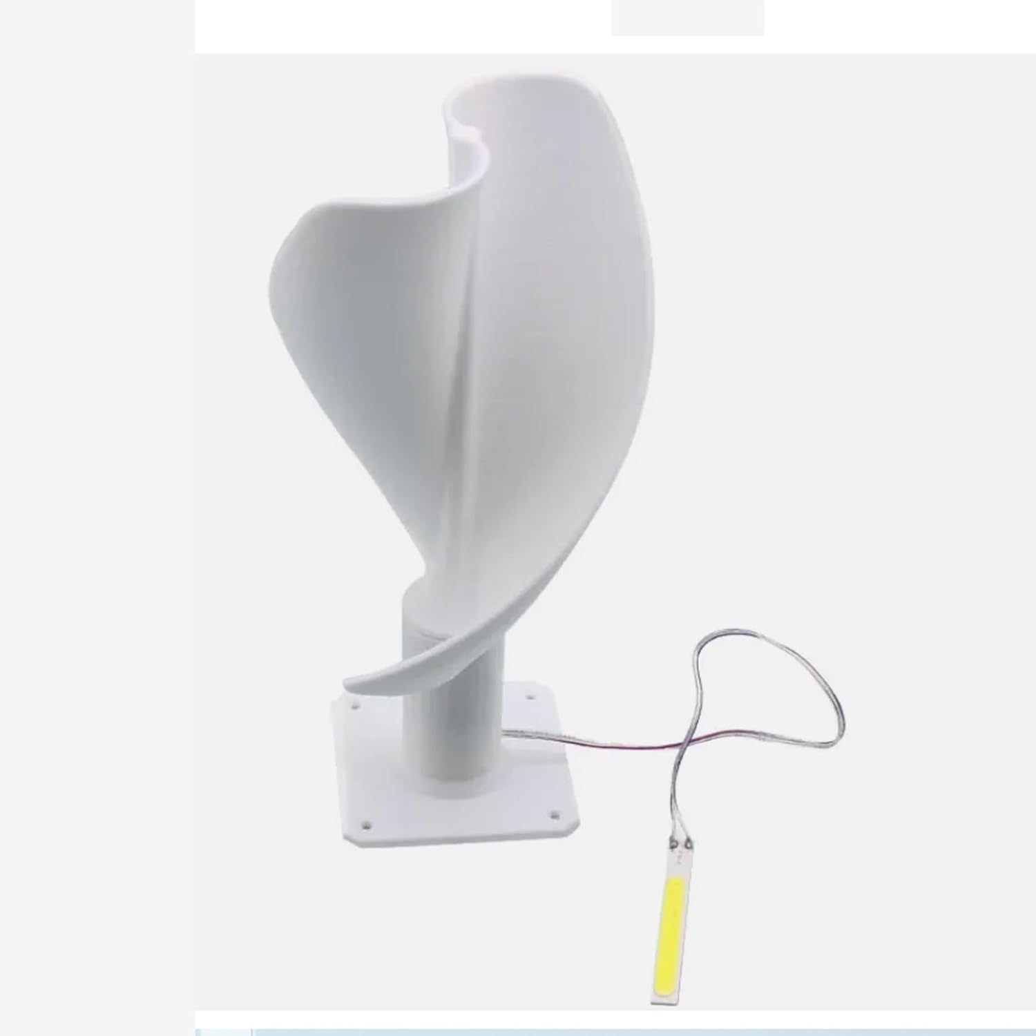 20W DIY Mini Wind Turbine Model Spiral Blade Wind Turbine Generator Permanent Magnet Generator Model Mini Spiral Wind Generator with LED Light