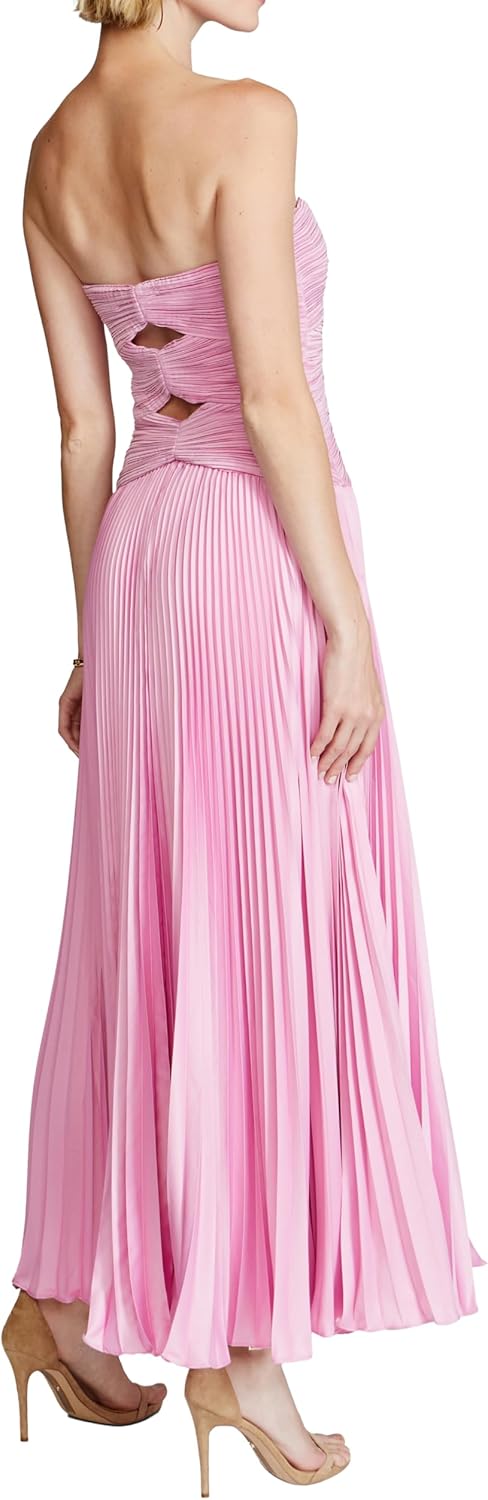 AMUR Womens Carolyn Pleated Midi Dress