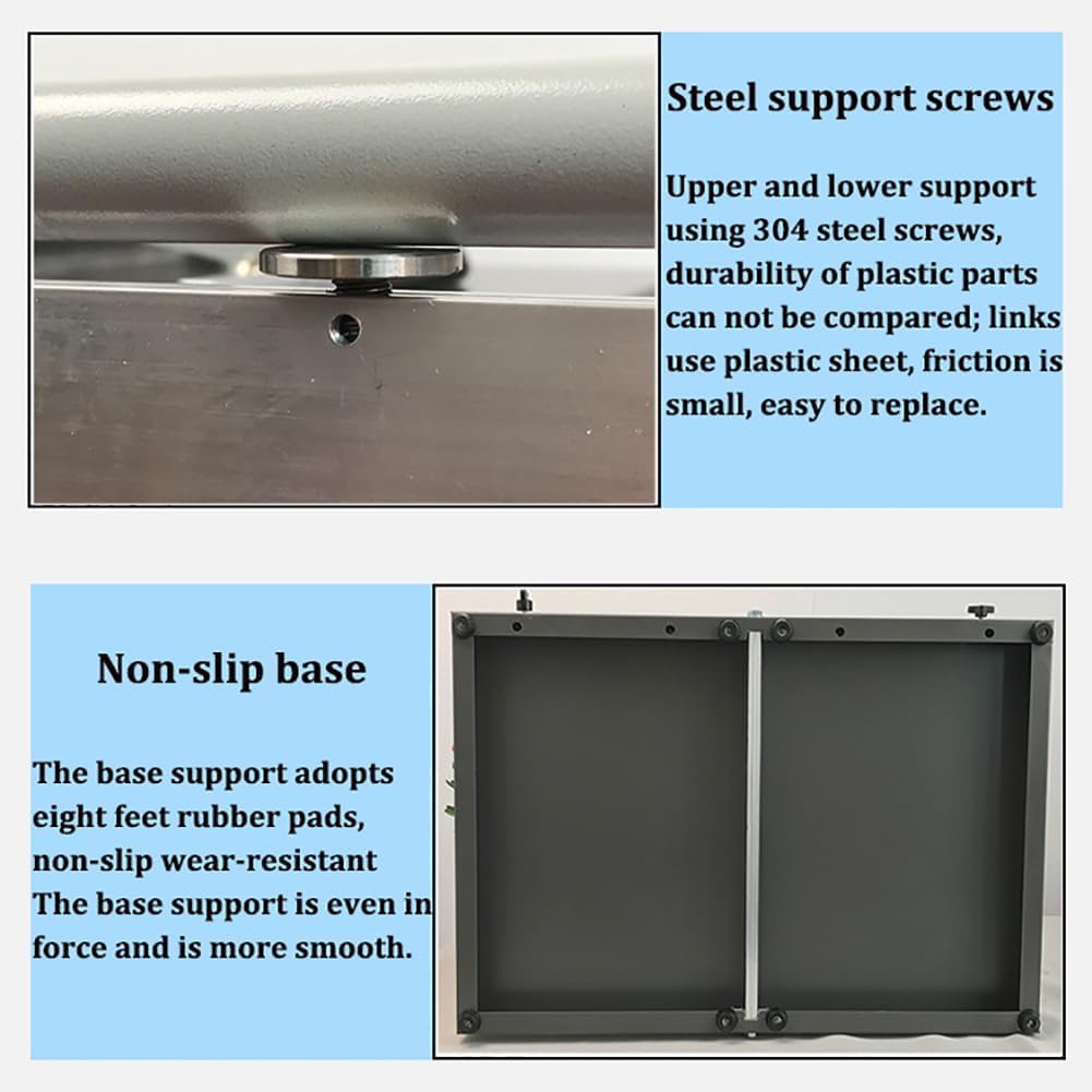 350Mm Manual Creasing Machine, A3/A4 Scoring Paper Creasing Machine with Positioning Ruler & Non-Slip Base, Desktop Heavy Duty Metal Paper Creaser for Paper Card Book SCO