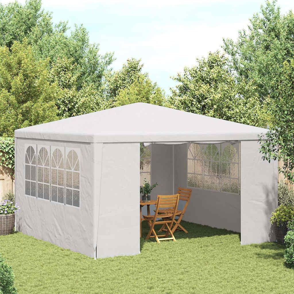 Party Tent White Polyethylene 13.1 x ft, Outdoor Gazebo for Weddings, Garden Parties, UV-Resistant Canopy, Easy Assembly Outdoor Structures