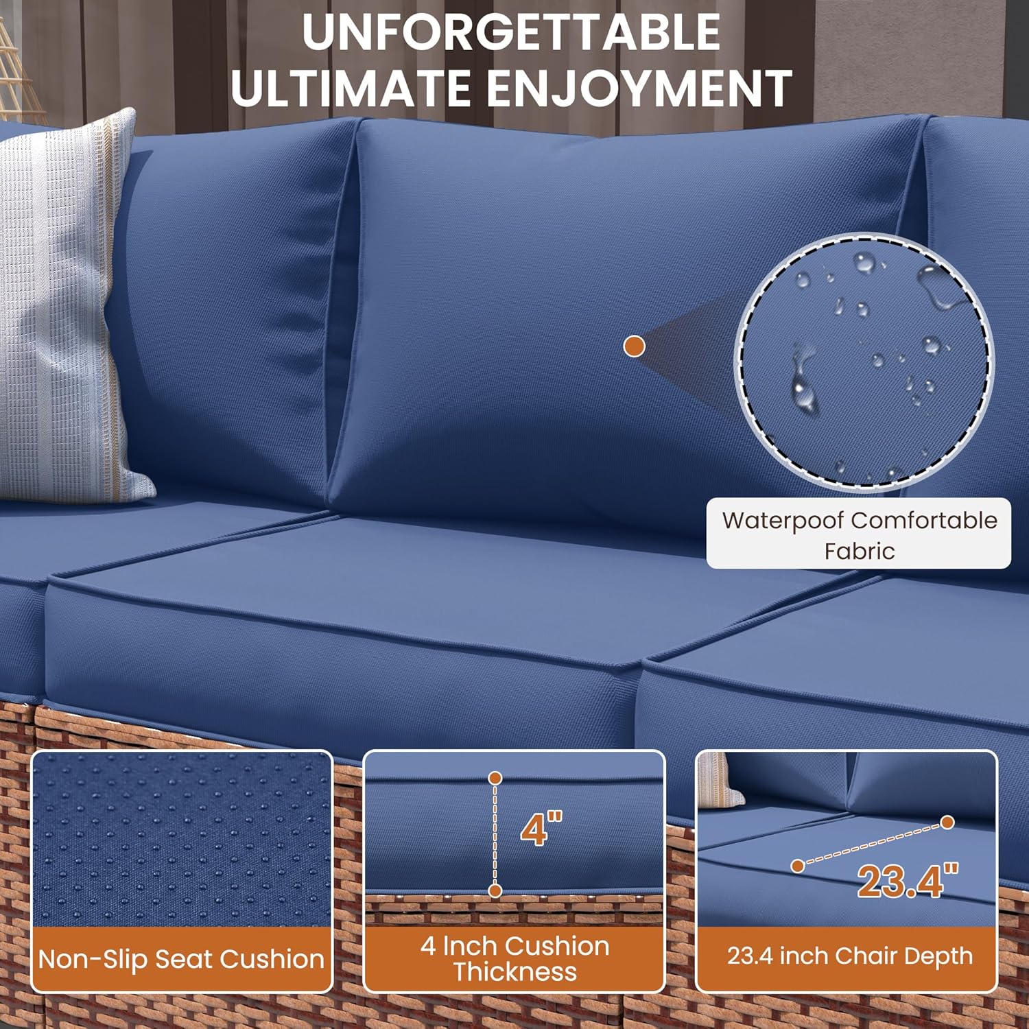 UDPATIO Patio Furniture Set with 44