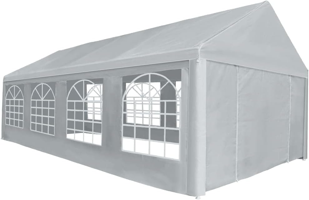 Party Tent PE 13.1'x26.2'Gray,Outdoor Event Marquee Tent with Sidewalls for Wedding, Party, Camping, 13.1' x 26.2' Outdoor Living, Patio Furniture & Accessories