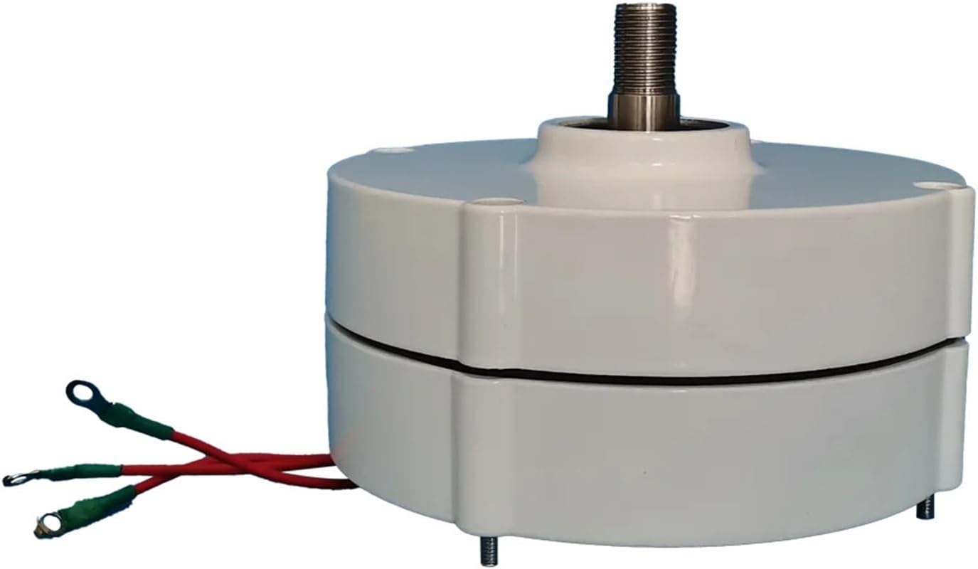 Generator 4KW 5KW 6KW 12V 24V 48V 3 Phase Gearless Permanent Magnet AC Alternators for Wind Water Turbine Low Starting Speed for Home(Single Shaft,24V_6KW)