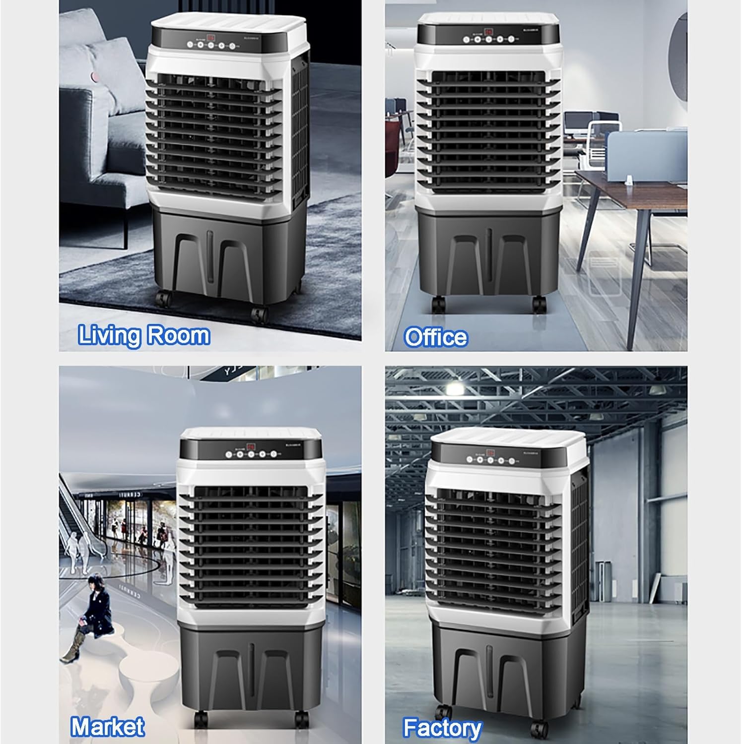 40L Evaporative Air Cooler, Portable Air Conditioner/Cooling Fan/Humidifier with 3 Modes/Speeds, 120°Oscillation, 4 Ice Packs for Outdoor Indoor Use (Color : Mechanical, Size : 41x32x90cm)