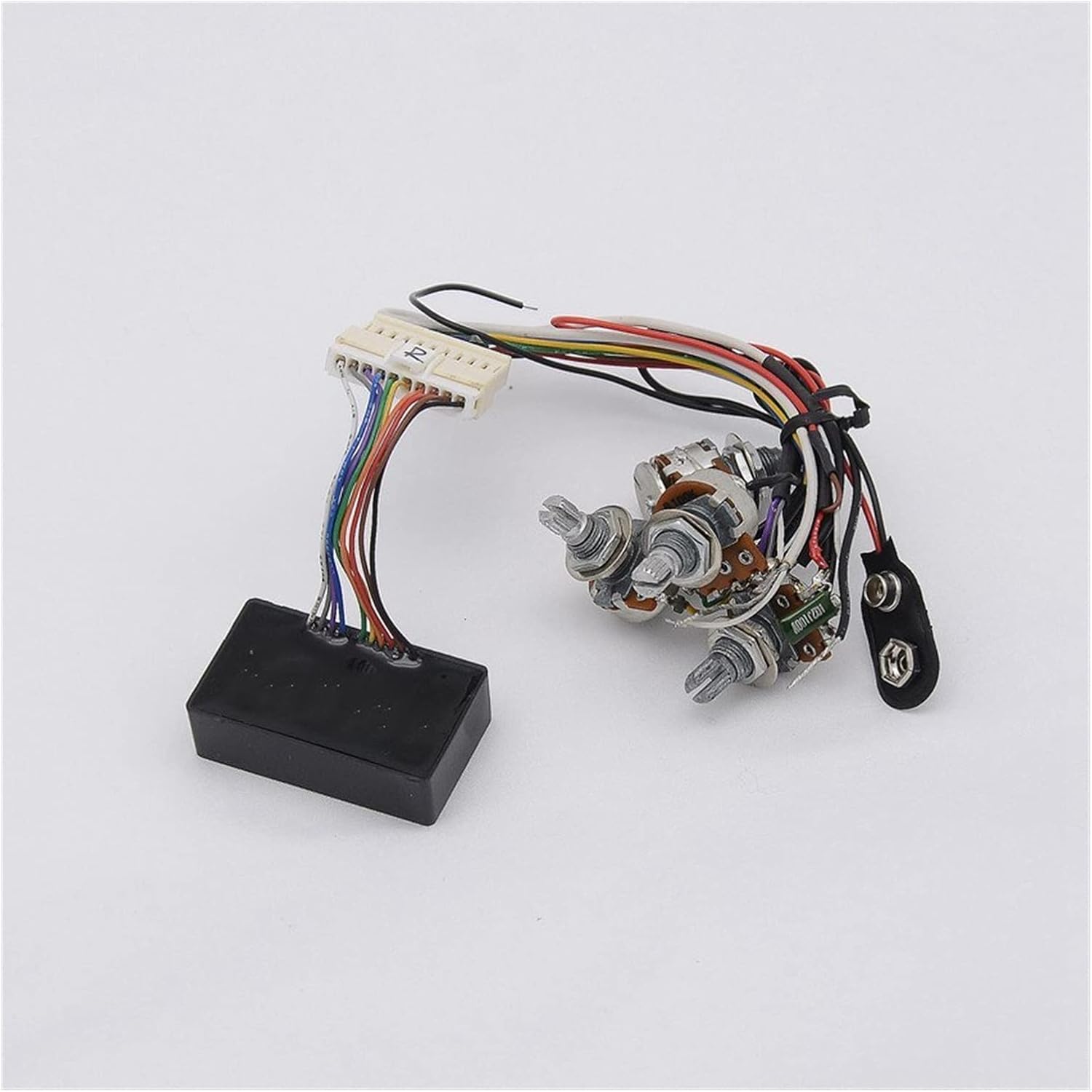 KESHUO Electric Guitar Wiring Harness 1 Set Rock Bass 2 Band EQ Active Preamp Circuit for Passive Bass Pickup