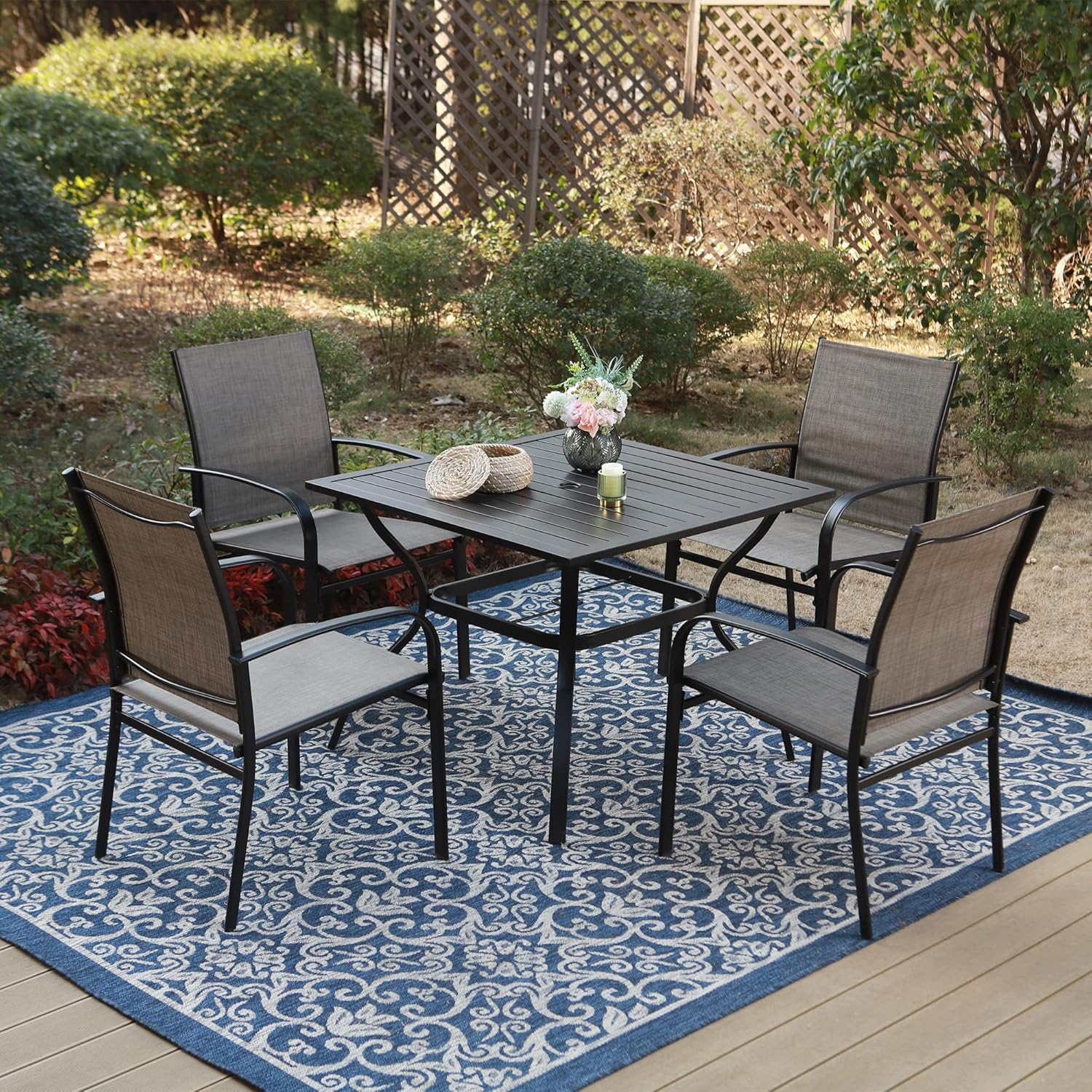 Outdoor Patio Square Dining Table, 37
