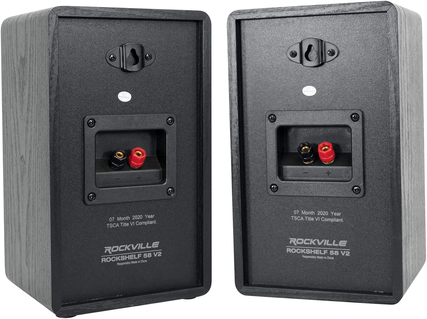 Rockville Pair RockShelf 58B V2 360W Black 5.25
