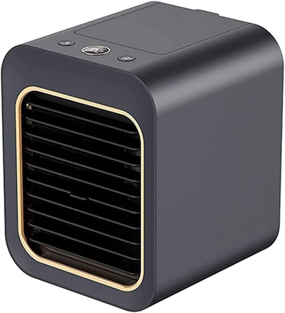 Mini Air Cooler - Portable Cooler Fan, Portable Desktop Cooling Fan, Personal Table Air Conditioner Fan for Bedroom Office Home Room (Color : Black)