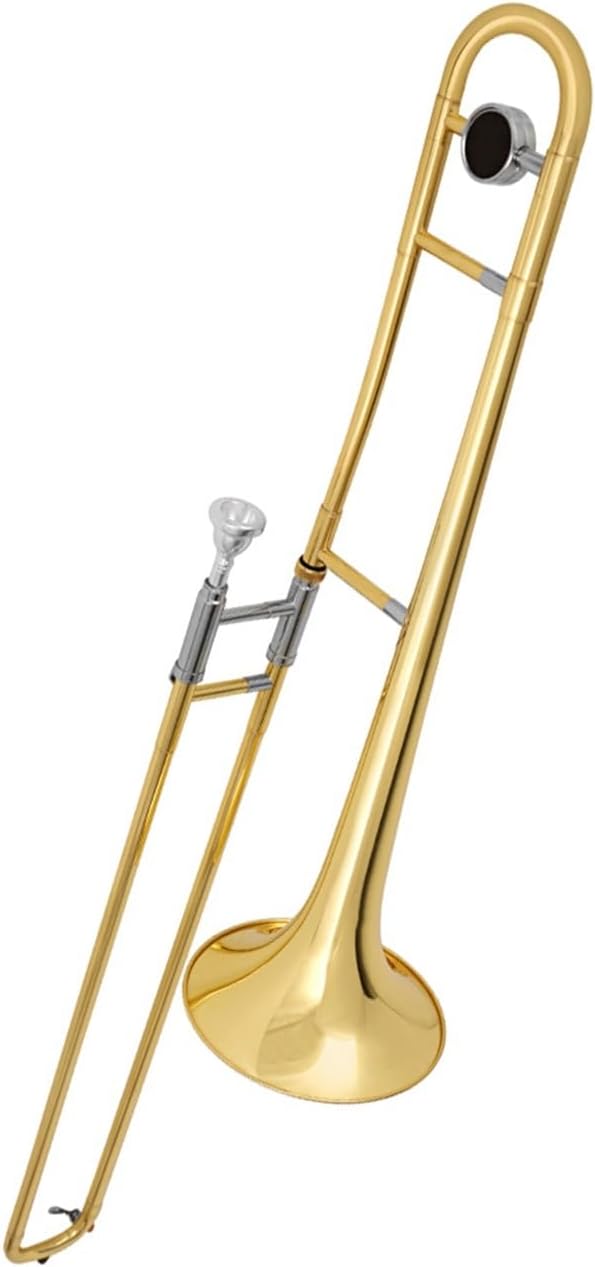 Adult Trombone Instrument Professional Beginner Tenor Trombone Pull Pipe B Flat Instrument Lacquer Gold