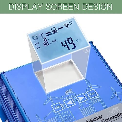 12000W Wind Solar Hybrid MPPT Charge Controller - 12V/24V/48V Off-Grid Regulator for Solar Panels & Wind Turbines, Efficient Auto Voltage Regulation, Ideal for Renewable Energy Systems