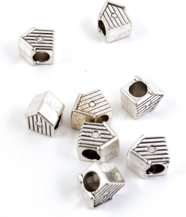 670 Pieces Antique Silver Tone Jewelry Making Charms Findings Fashion Wholesale Supplies Pendant Lots Bulk Supply N7DS2C House Loose Beads
