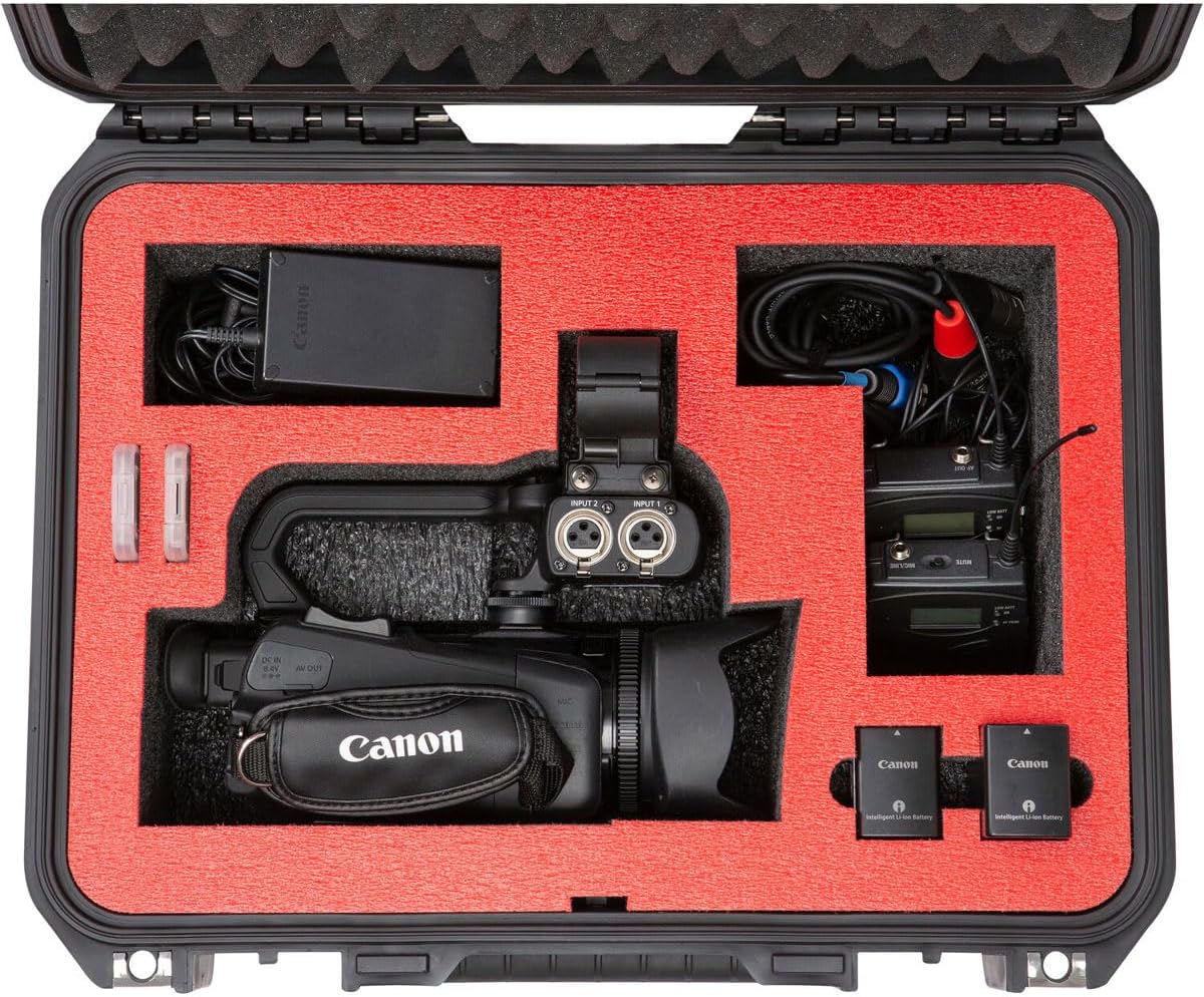 SKB iSeries 1510-6 Injection Molded Waterproof Case with Custom-Cut Foam for Canon XA11/15/40/45 & Accessories
