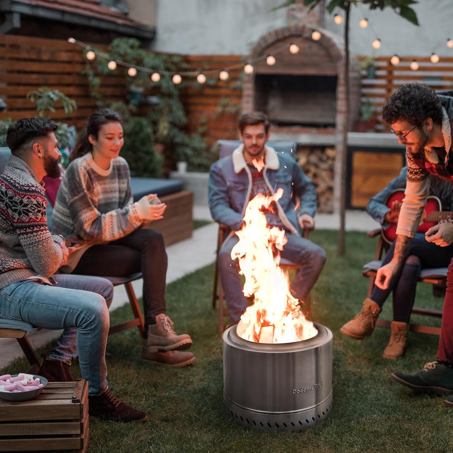 Smokeless Fire Pit, Portable Firepit Outdoor, 27 Inch Inky