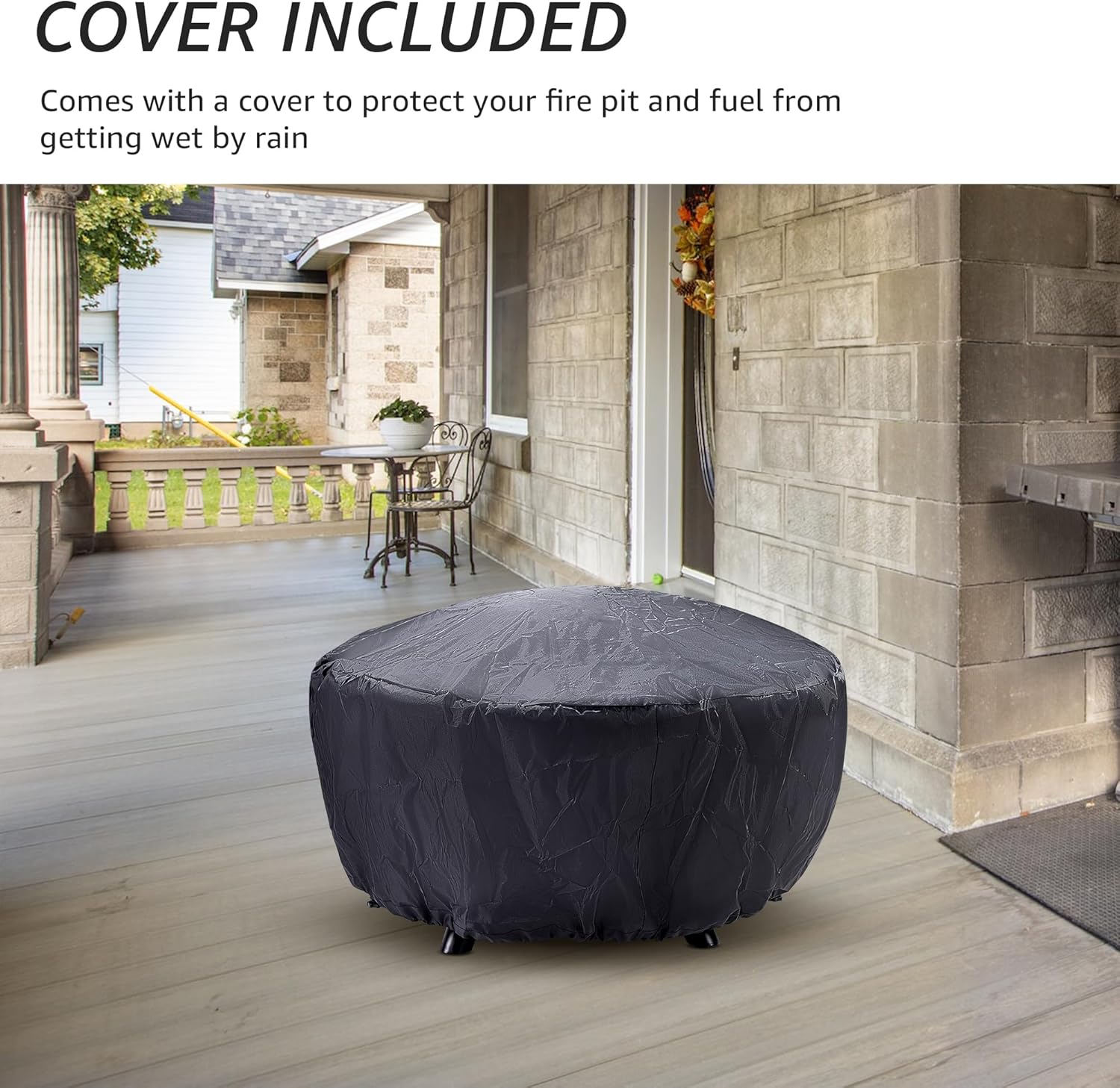 NATURAL EXPRESSIONS 32 Inch Outdoor Fire Pit, Wood Burning Fire Pits with 2 Grills, Poker, Brushes, Ash Pan, Mesh Cover, Waterproof Cover, Charcoal Fire Pit for BBQ, Patio, Bonfire, Heat&Cook