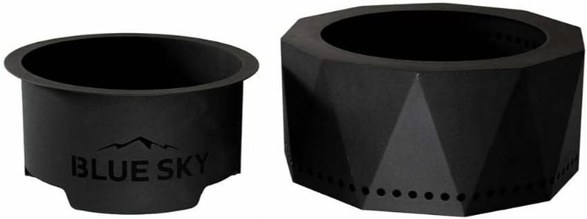 Blue Sky Outdoor Living Ridge Portable Fire Pit, Portable Smokeless Fire Pit with Carrying Bag, Black