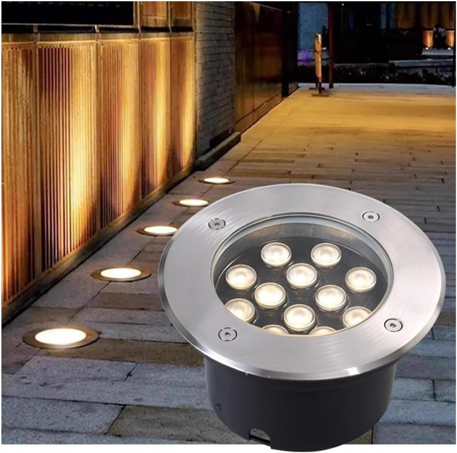 Outdoor Recessed Ground Light LED Buried Lights IP66 Waterproof AC85-110V LED Underground Light for Garden, Patio, Step, Pathway, Driveway Landscape Light