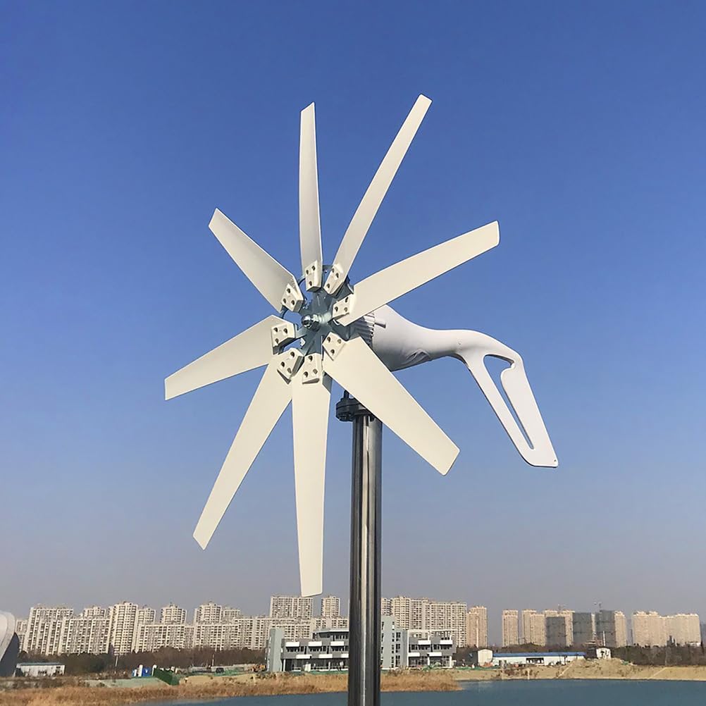 220V,10000W Free Energy Vertical Axis Wind Turbines Generator Kit,12V-220V Vertical Wind Turbine for Home Hybrids Streetlight Use (With Controller)