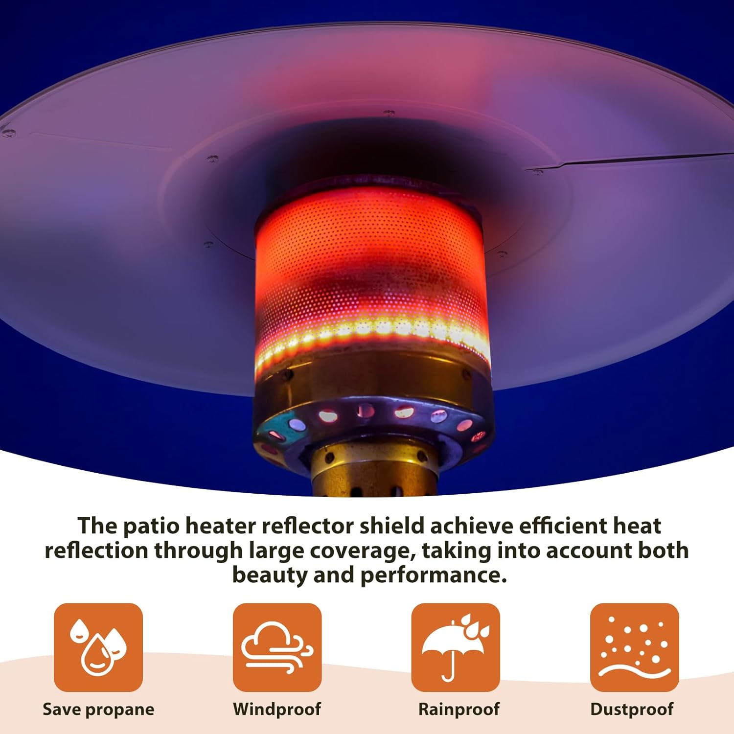 Retisee 4 Pack Patio Heater Reflector Shield - 33