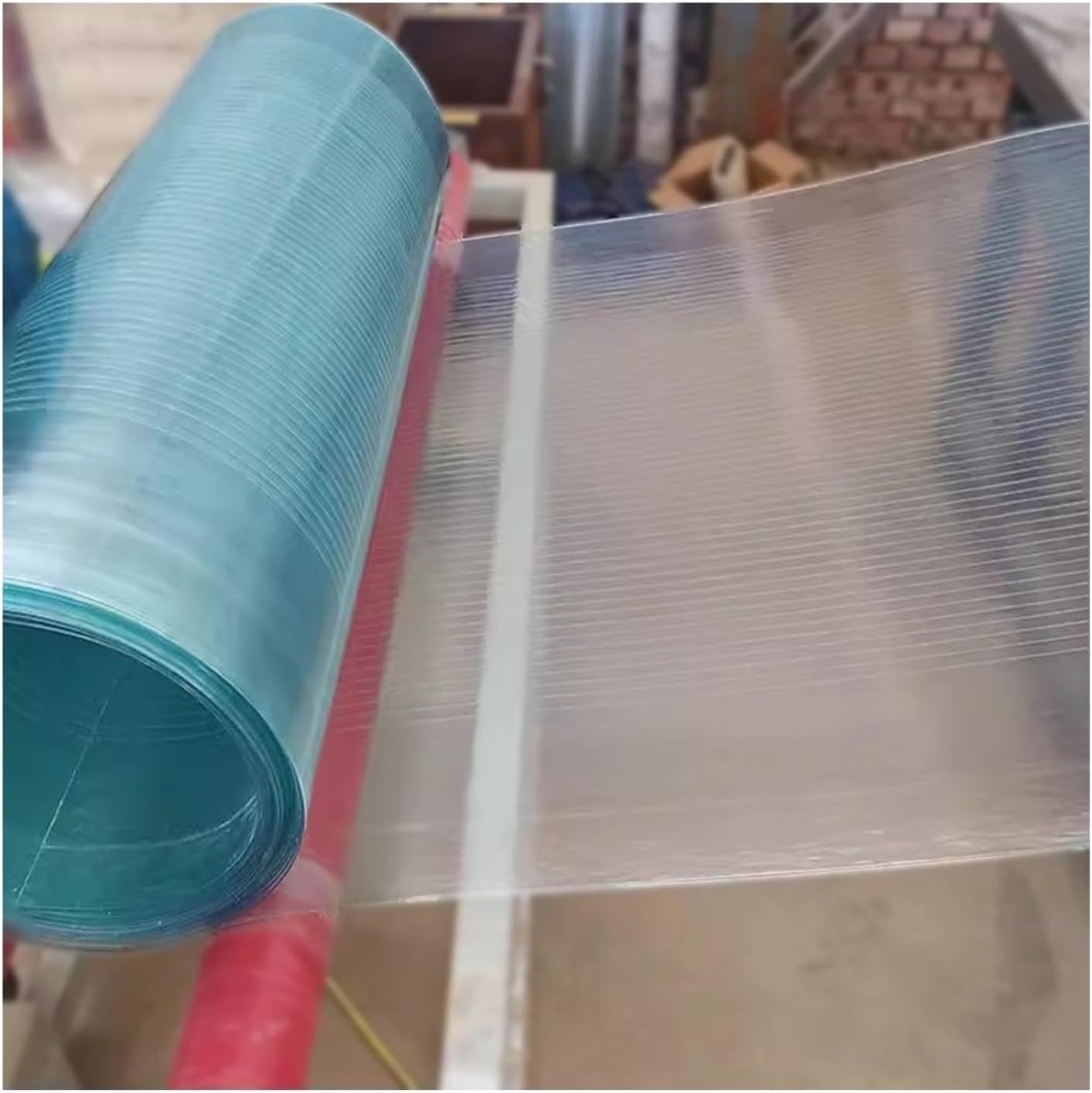 Polycarbonate Sheet, 1.2 MM Clear Film, Natural Rainproof Waterproof Anti-UV Lighting Panels, Greenhouse Carport Garden Farm Protection Glassfiber Panel, Easy To Bend & Cut ( Color : Width: 19.69 in ,