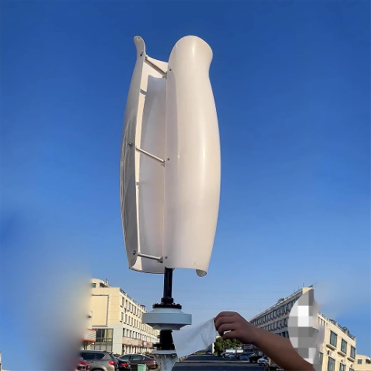 1KW Tulip Type Wind Turbine Kit 12V 24V 48V 800W Vertical Axis Wind Turbine + 2 *100W Photovoltaic Panels + Intelligent Controller Breeze Start Wind And Solar Hybrid Power Generation System ( Color :