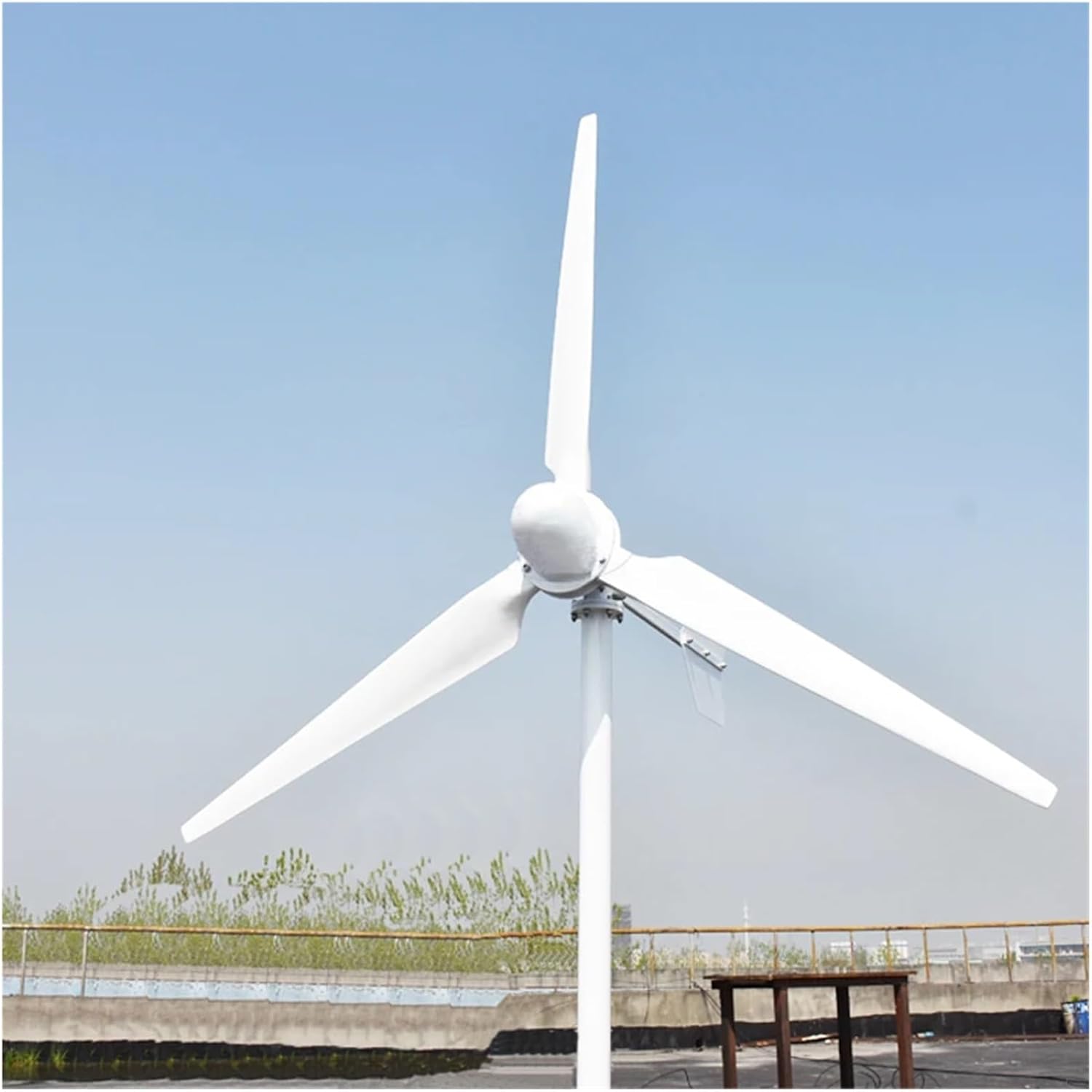 Windmill Generator, 10KW Horizontal Axis Wind Turbine Generator Three Phase AC 3 Blades 10000W 48V 96V Windmill For Farm Home (Size : 96V, Color : 10KW), 1005006129112932
