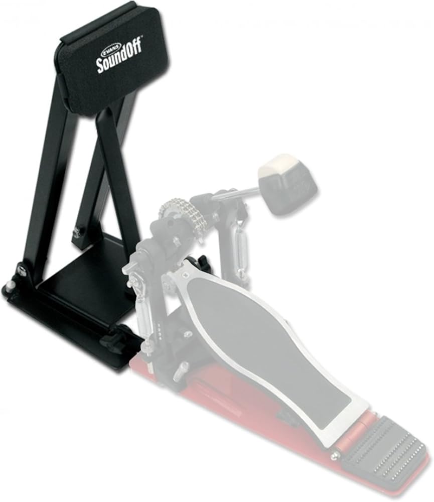 Evans RealFeel Folding Bass Pedal Practice Pad - Kick Drum Practice Pad - Fits Single and Double Pedals - Realistic Rebound