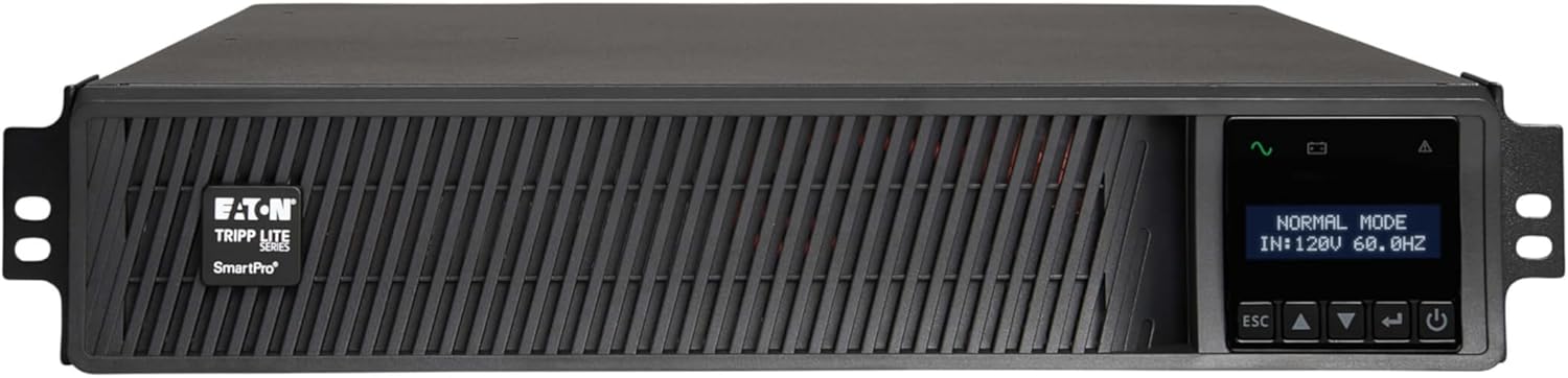 Eaton Tripp Lite Series SMART750RMXL2UN 750VA Rack Mount UPS Battery Backup, Pure Sine Wave, 750W, Pre-Installed Network Card, Extended Run Option, 8 Outlets, 120V, AVR, Uninterruptible Power Supply