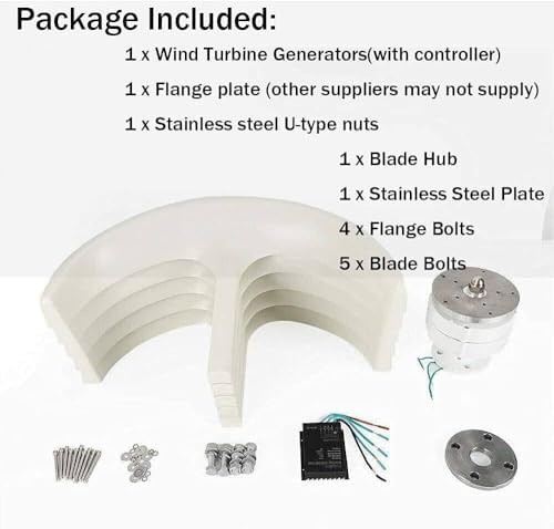 High Efficiency 8000W Wind Turbine Generator Set with MPPT Controller for Home, Land & Marine Use - Powerful Renewable Energy Solution, Quiet & Durable Design