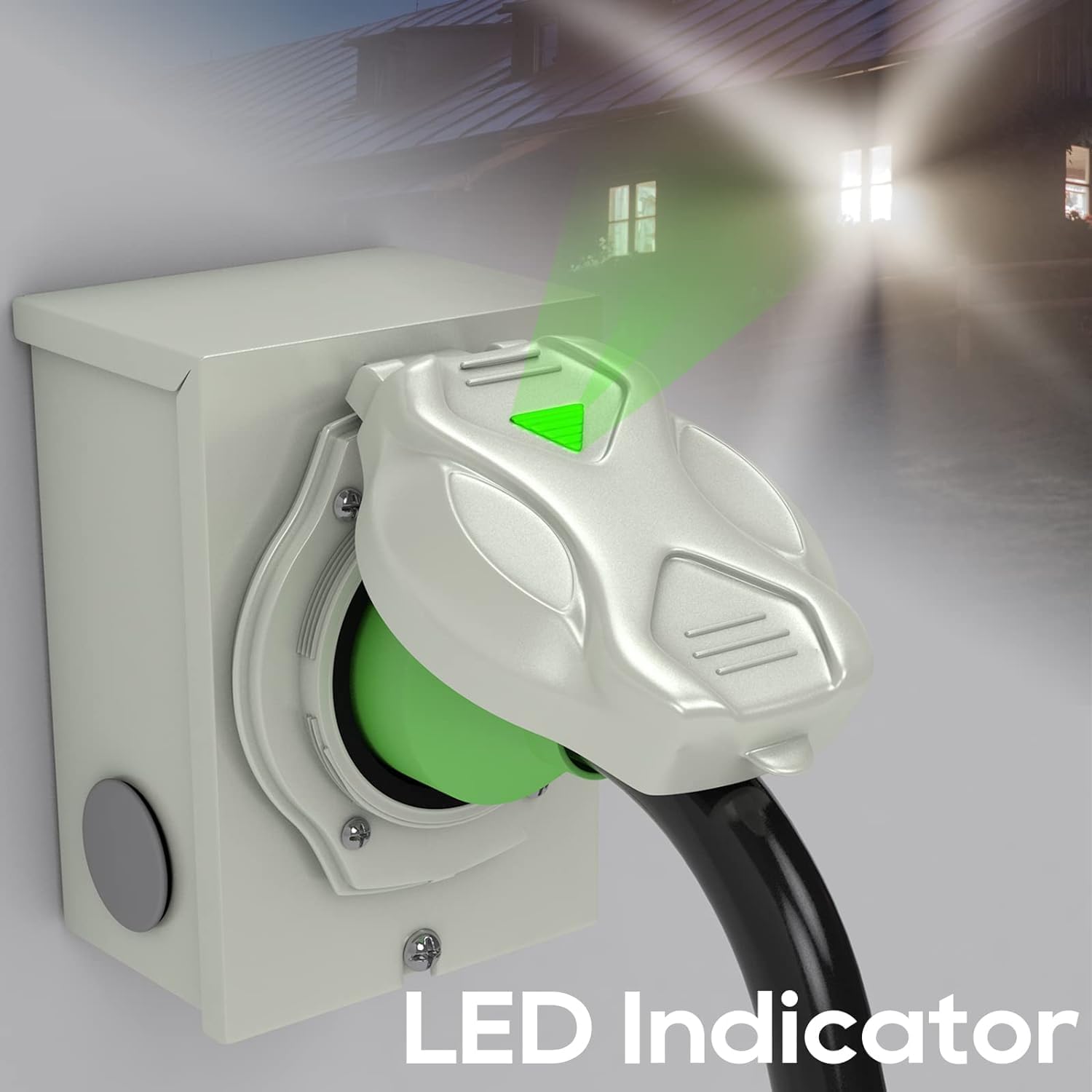 30 Amp Generator Cord 100FT and Power Inlet Box, Pre-Drilled 30 Amp Generator Inlet Box with Cord, NEMA L14-30P to L14-30R Generator Cord Waterproof Combo Kit, ETL Listed