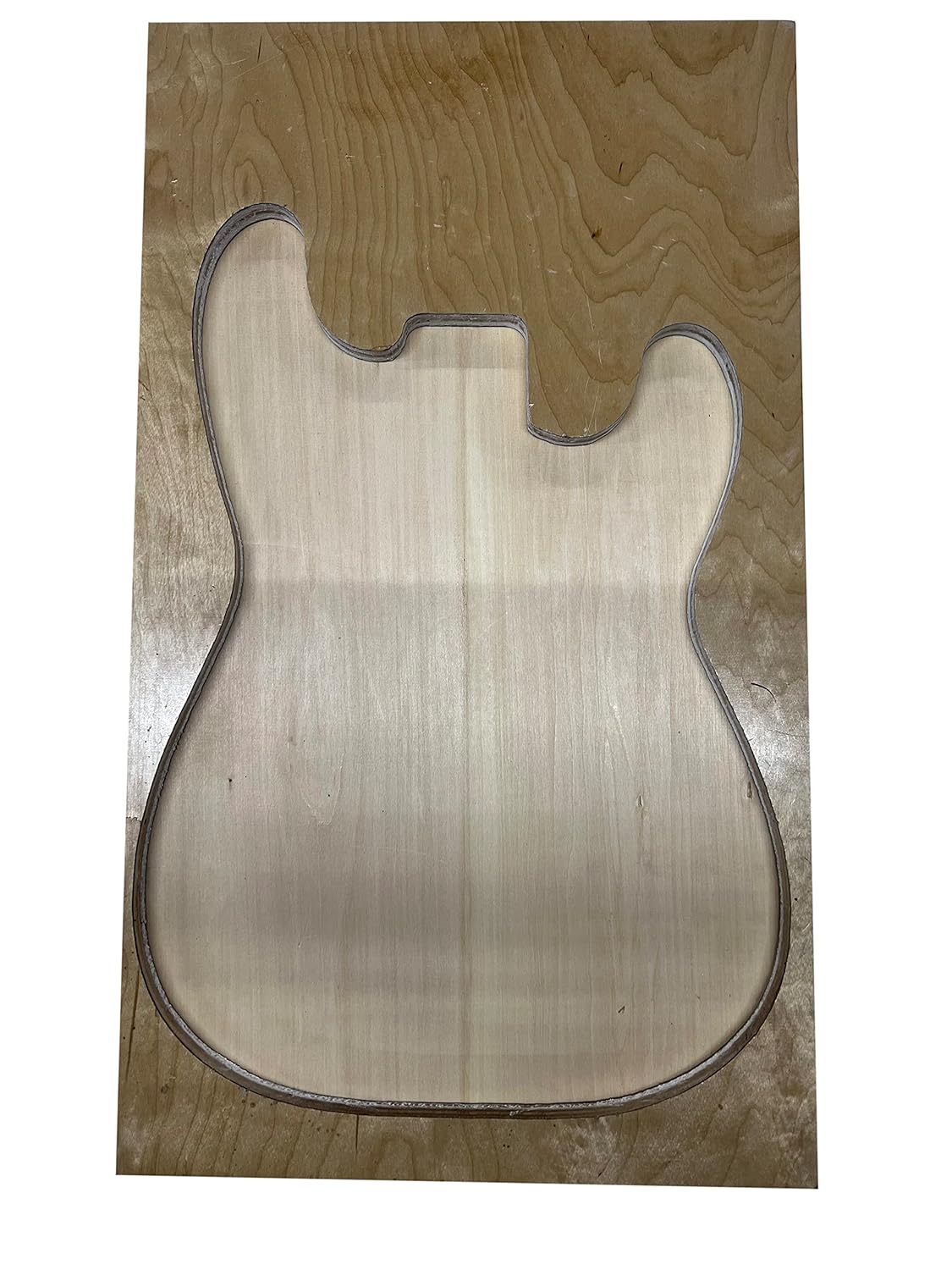 Exotic Wood Zone's Electric Explorer Guitar Body Blank Wood, Variety of Exotic Luthier Wood to Choose from (Basswood Explorer - 3 Glued Piece)